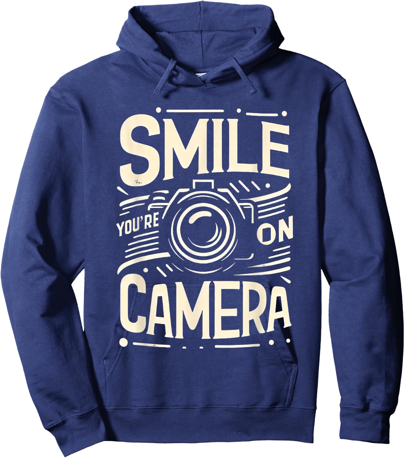 Smile You're On Camera Hoodie - Hoodie | Navy