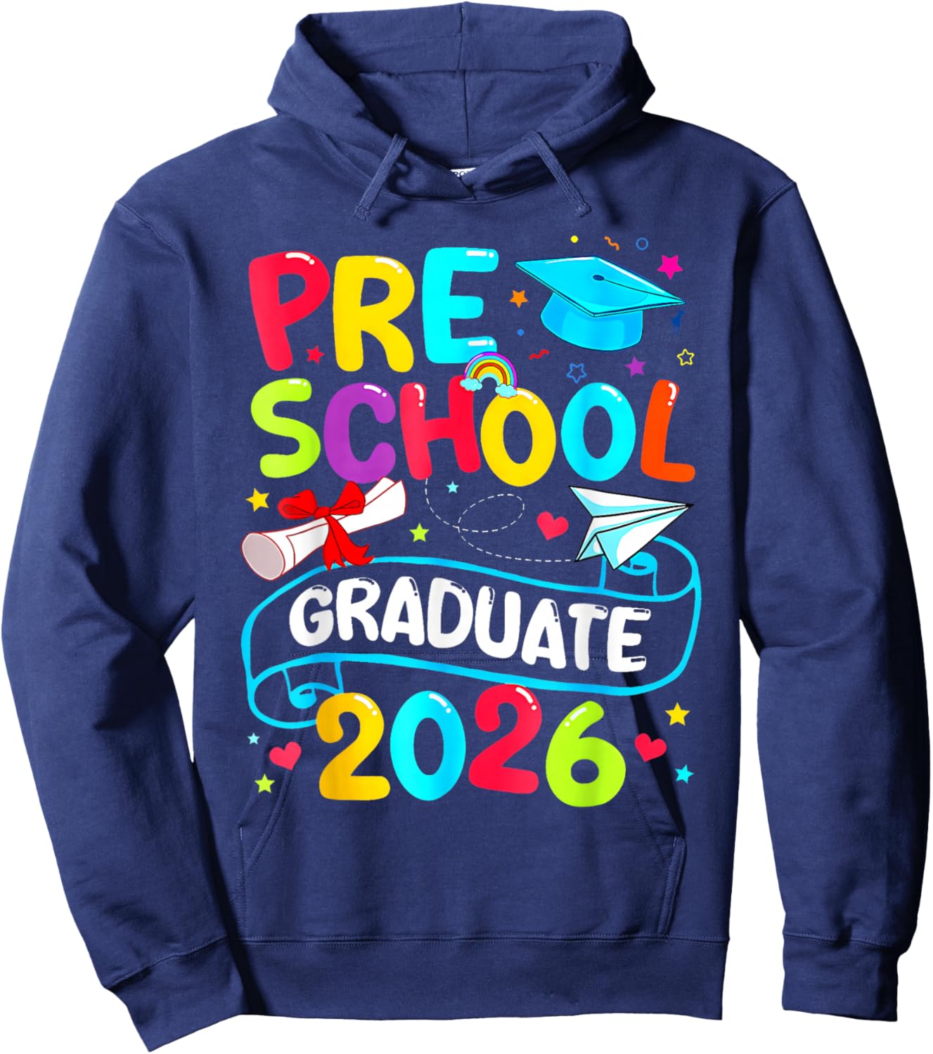 Preschool Graduate 2026 Pre-K Grad Funny School Graduation Hoodie - Hoodie | Navy