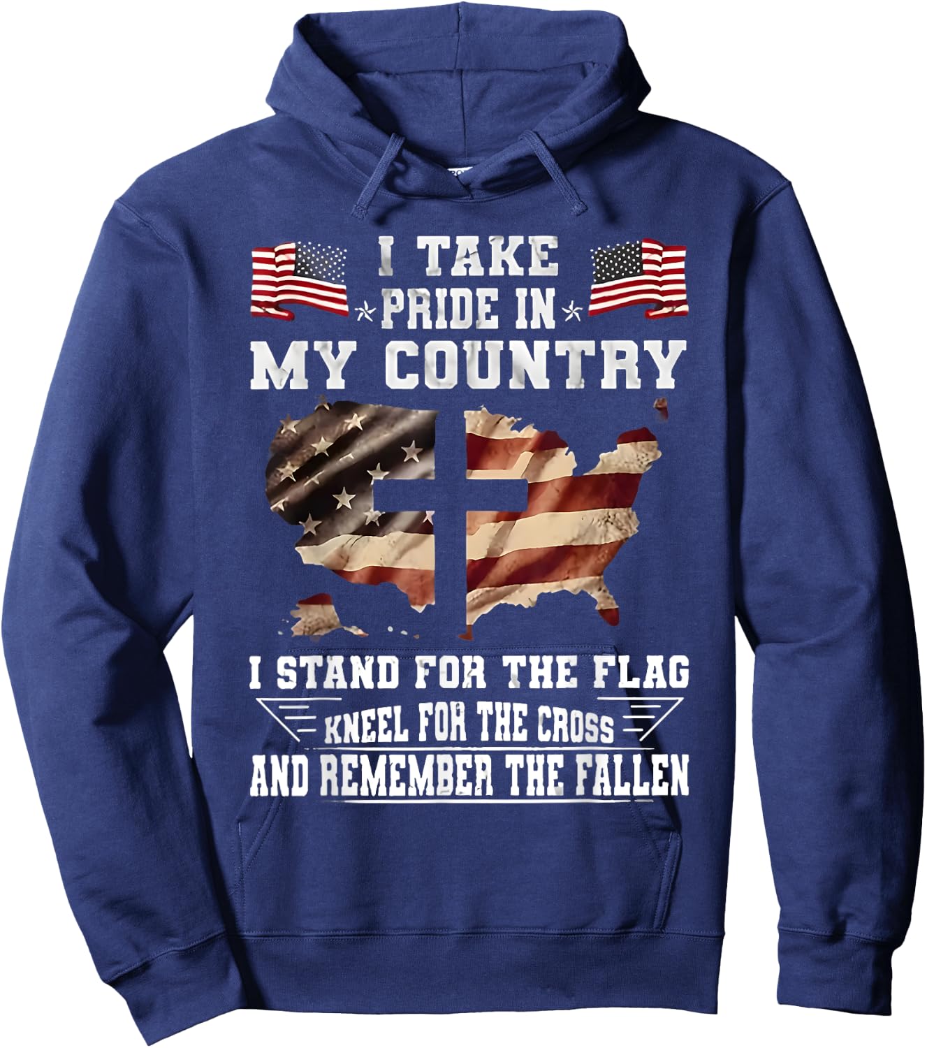 I Take Pride In My Country I Stand For The Flag Kneel USA Hoodie - Hoodie | Navy