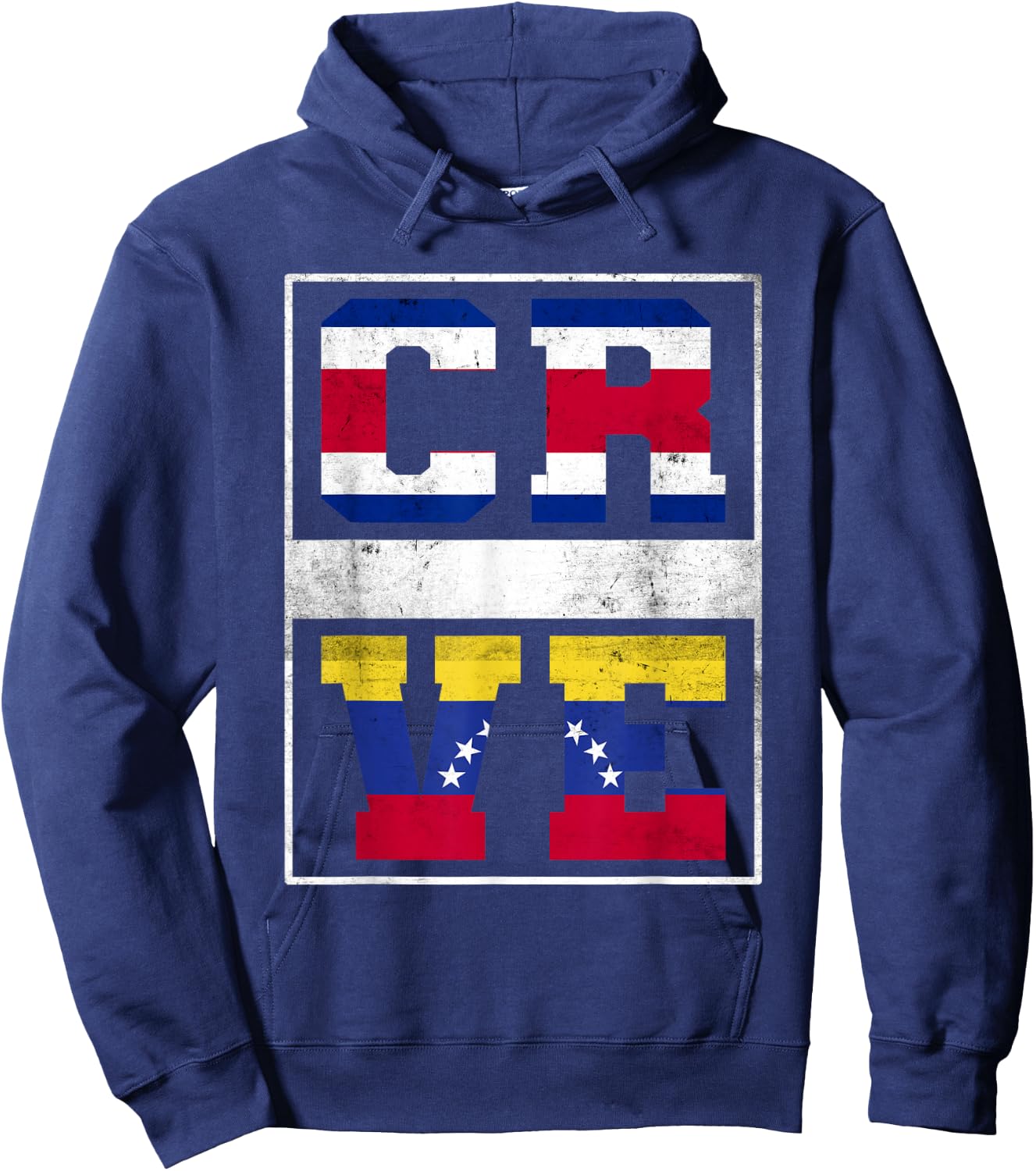 Costa Rica and Venezuela Mix Costa Rican Venezuelan Roots Hoodie - Hoodie | Navy