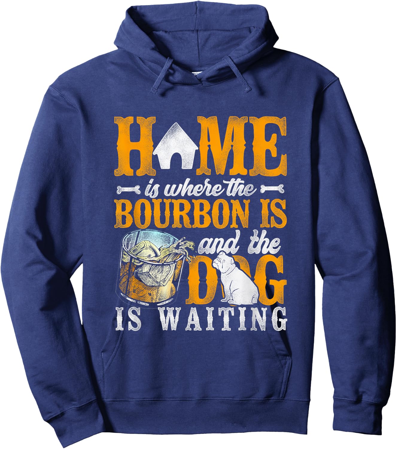 Bourbon Companionship Collection & Dog Gear - Adults Black Dog Hoodie - Hoodie | Navy