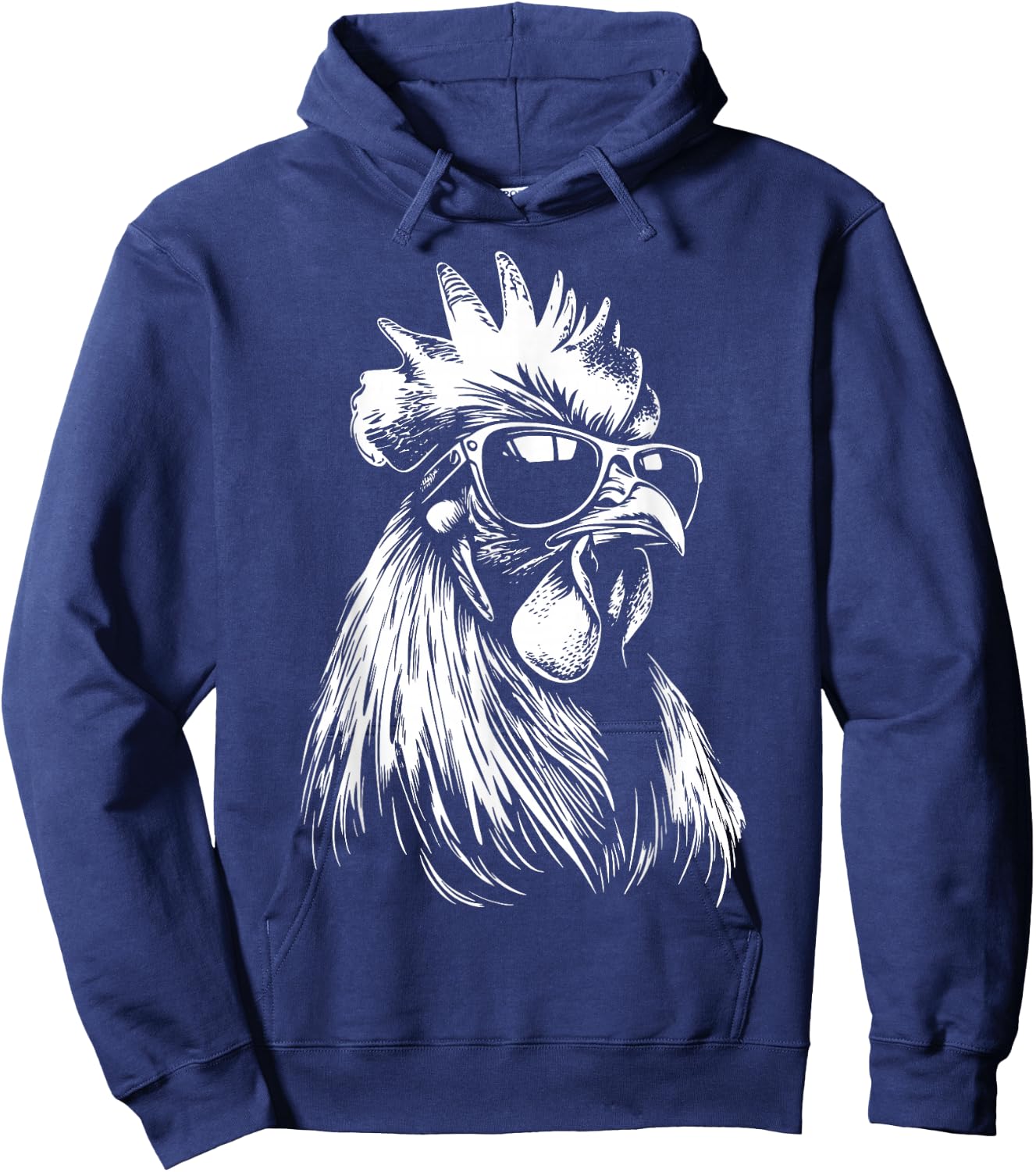 Rooster Chicken Sunglasses Hoodie - Hoodie | Navy