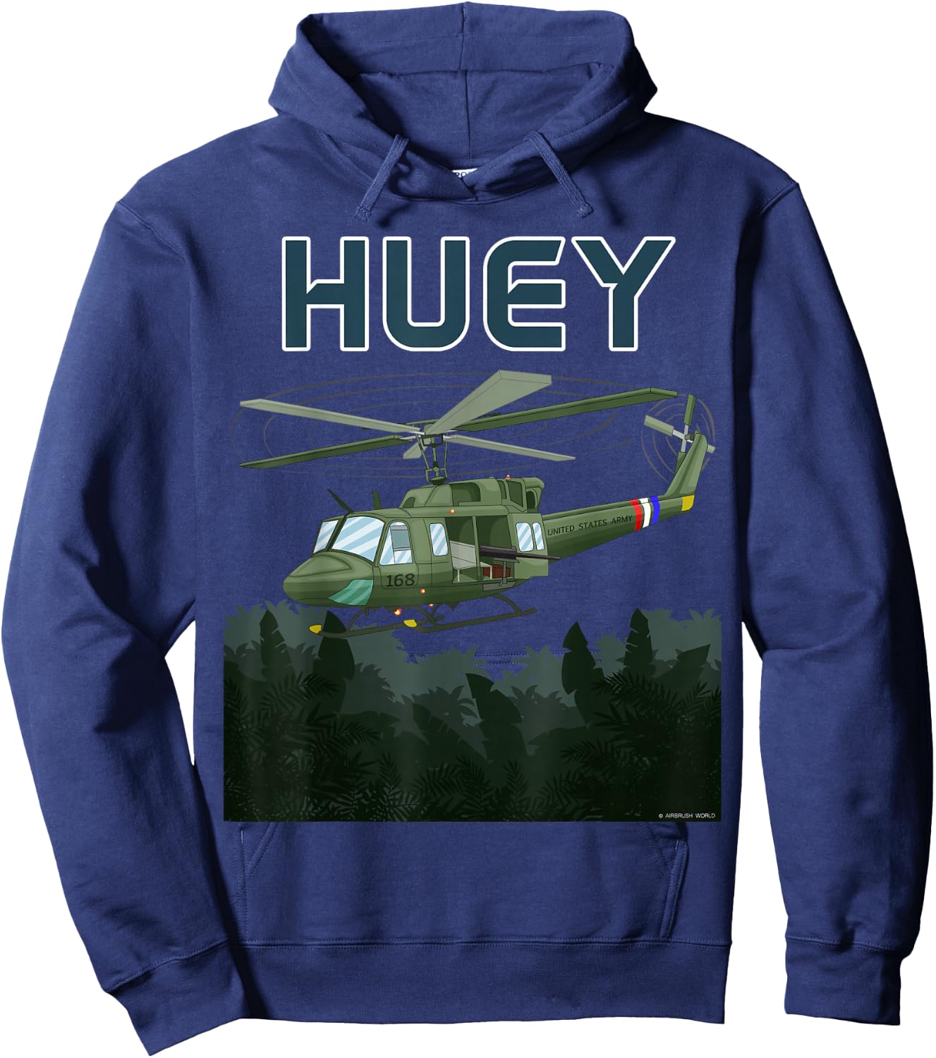 Huey Army Helicopter Military Armed Forces Helicopter Hoodie - Hoodie | Navy