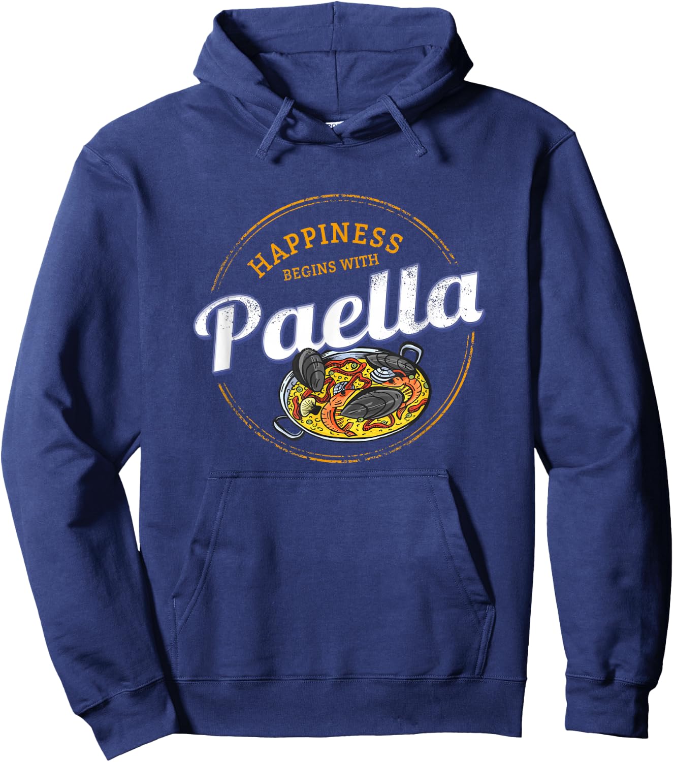 Paella Snack Vintage Spain Retro Paella Pan Souvenir Hoodie - Hoodie | Navy