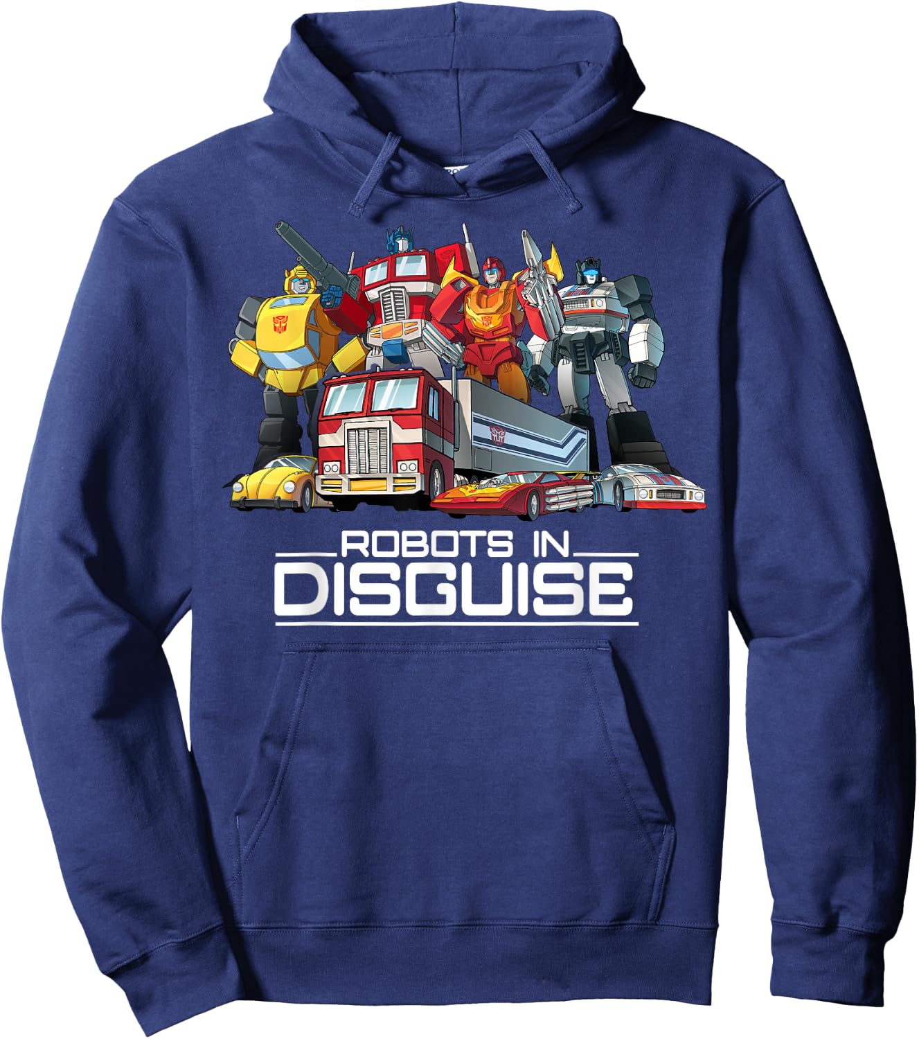 Transformers Robots In Disguise Vintage Retro Autobots Group Hoodie - Hoodie | Navy