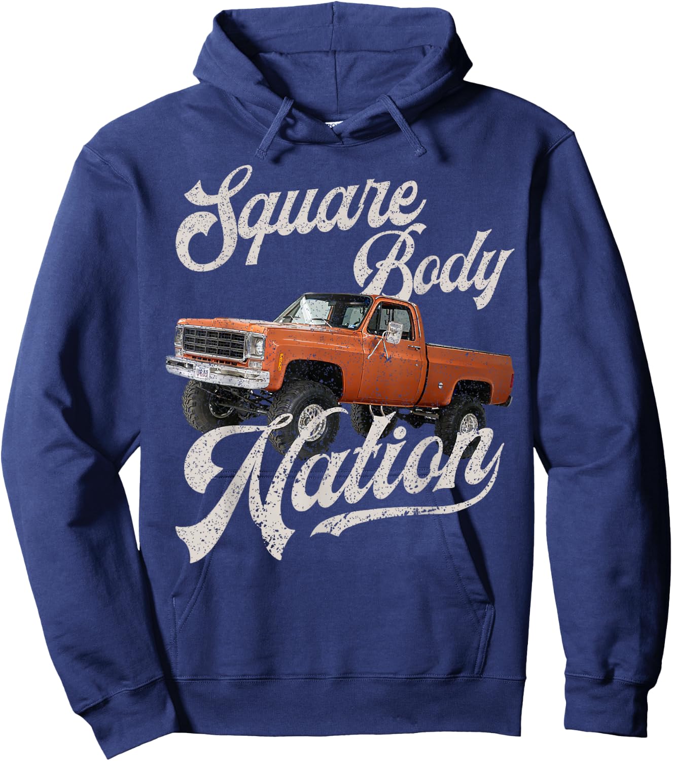 Squarebody Life Classic Pickup Square Body C30 C10 K10 Truck Hoodie - Hoodie | Navy