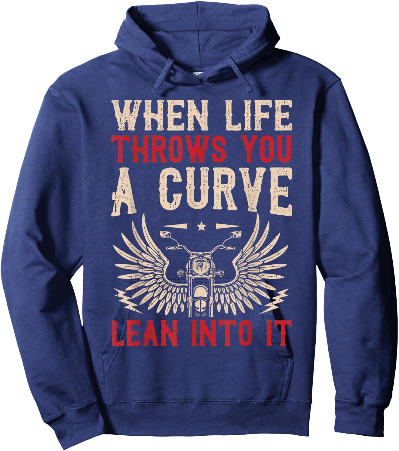 Funny Biker Art Women Motorcycle Motorbike Rider Hoodie - Hoodie | Navy