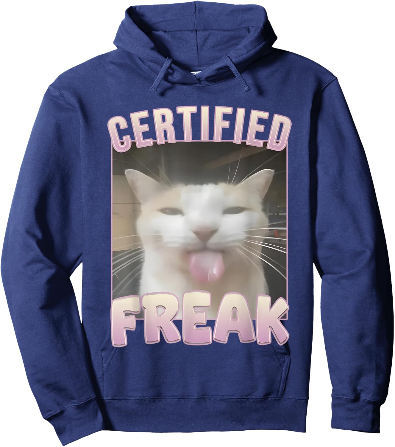 Certified Freak Cat Meme Women Hoodie - Hoodie | Navy