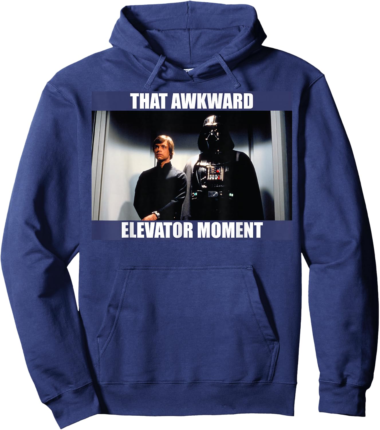Star Wars Darth Vader & Luke That Awkward Elevator Moment Hoodie - Hoodie | Navy