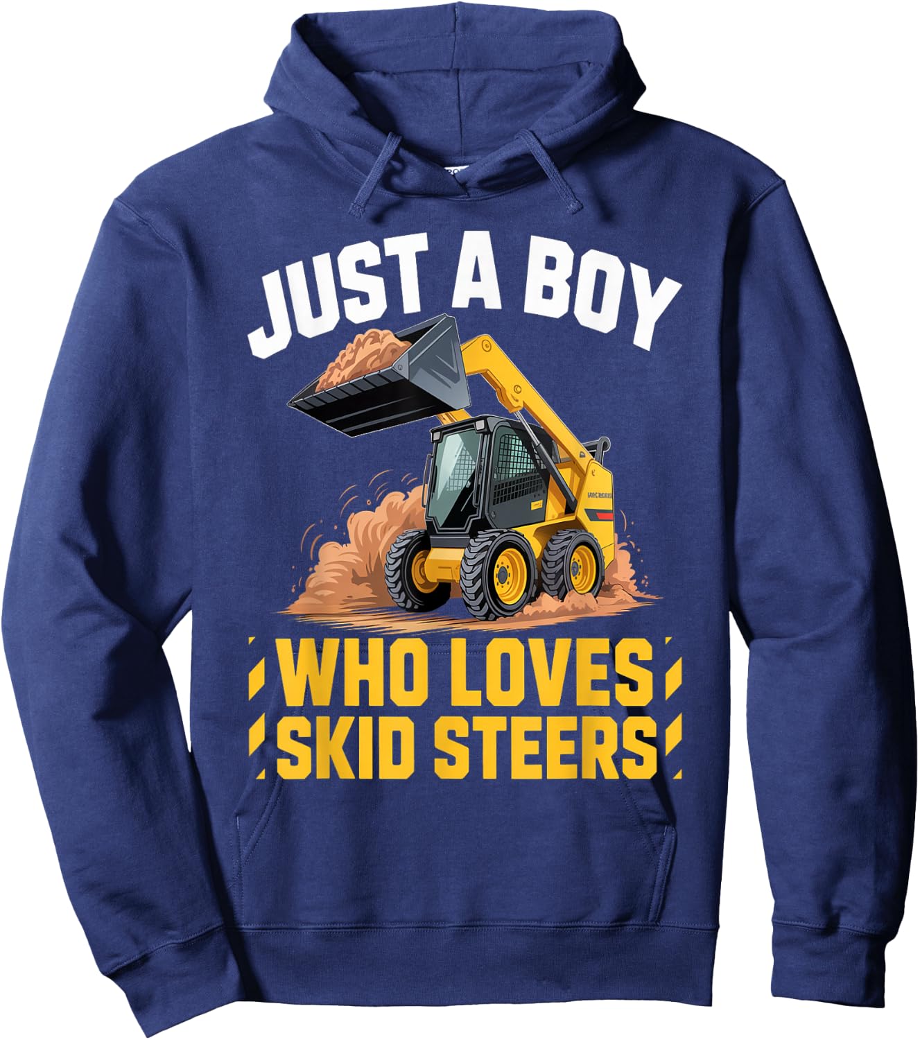 Funny Skid Steer Loader for Kids Boys Construction Equipment Hoodie - Hoodie | Navy