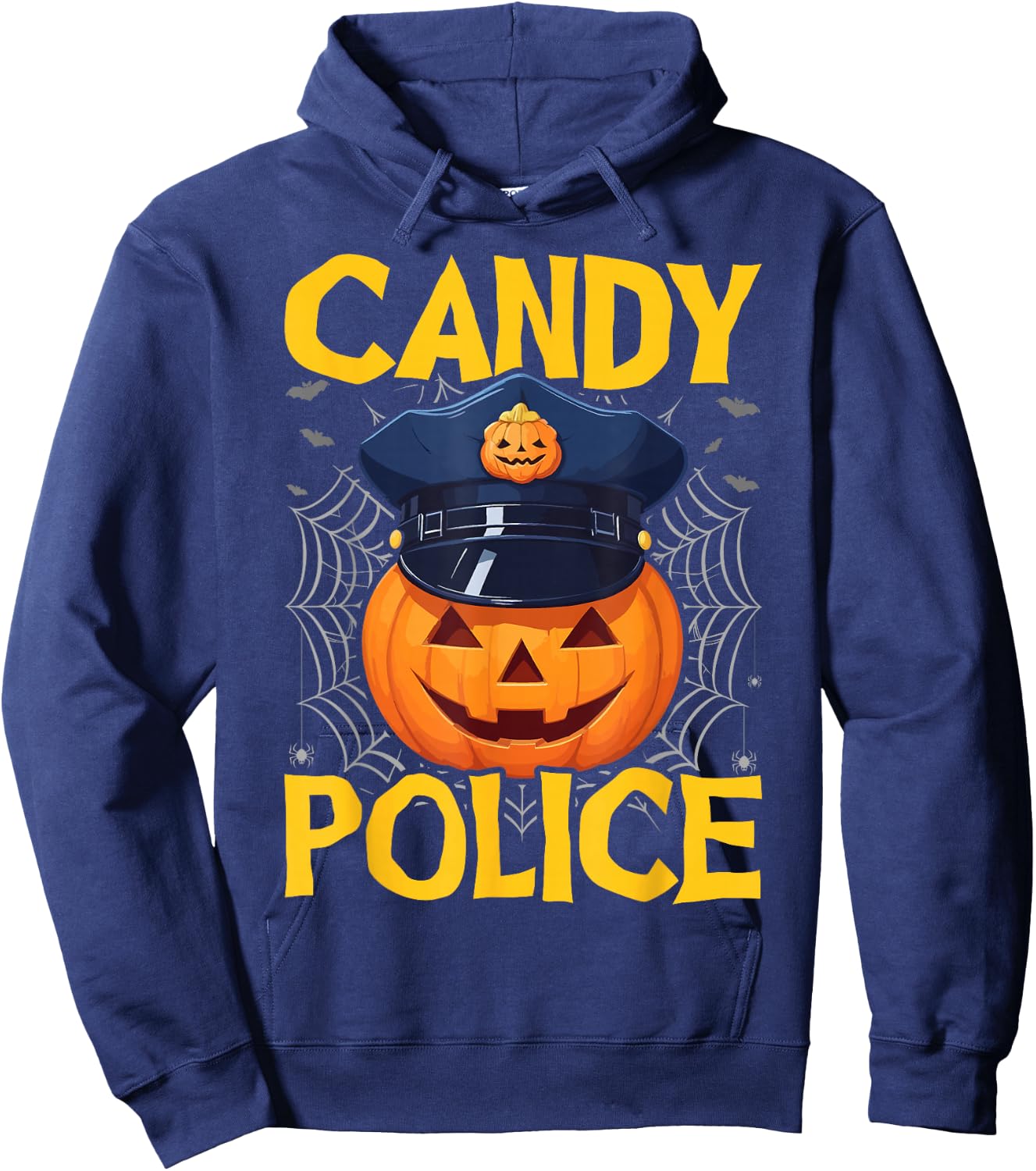 Candy Police Halloween Party Trick or Treat Security Funny Hoodie - Hoodie | Navy