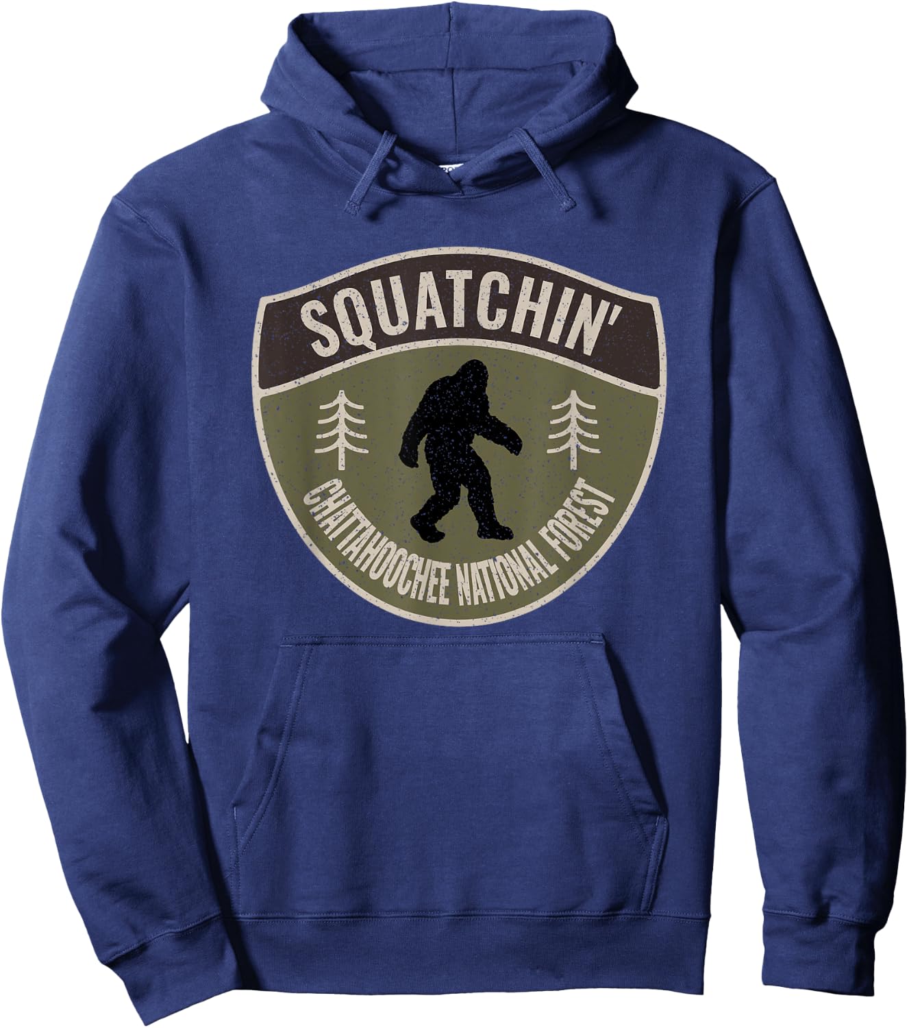 Squatchin' Chattahoochee National Forest - Bigfoot Sasquatch Hoodie - Hoodie | Navy