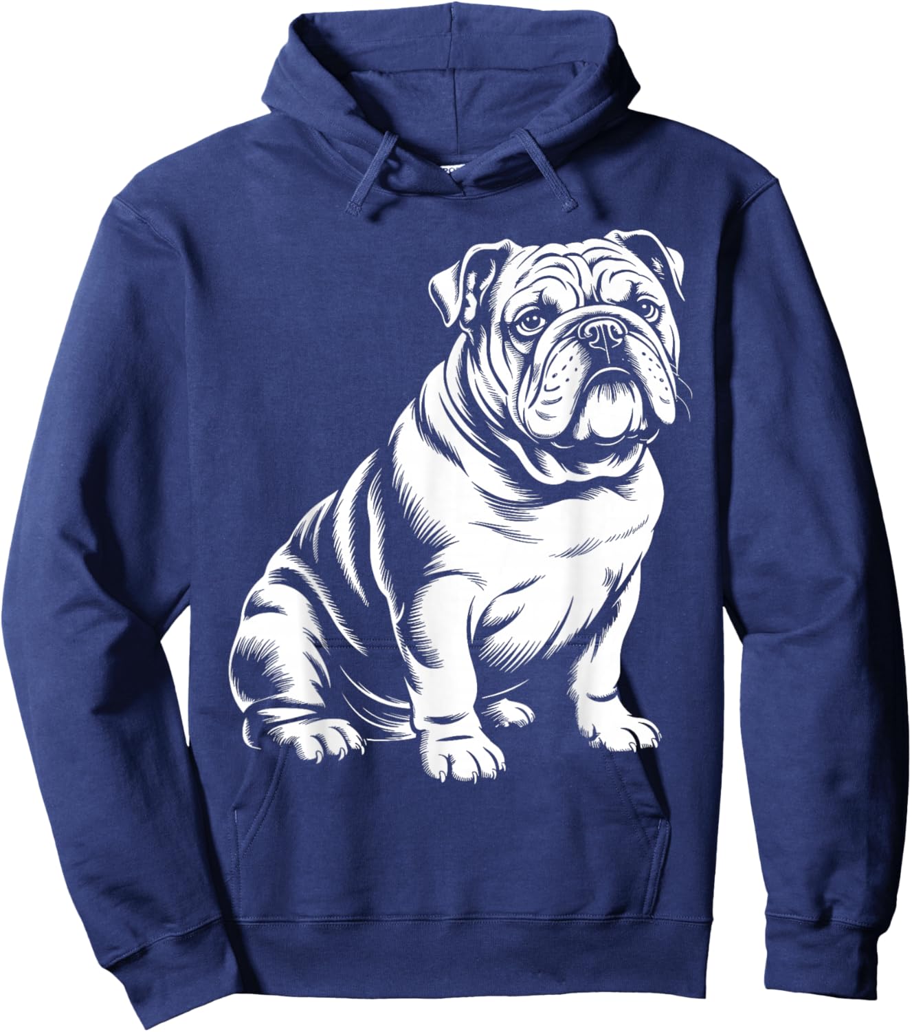 Cool English Bulldog Art Women Kids English Bulldog Hoodie - Hoodie | Navy