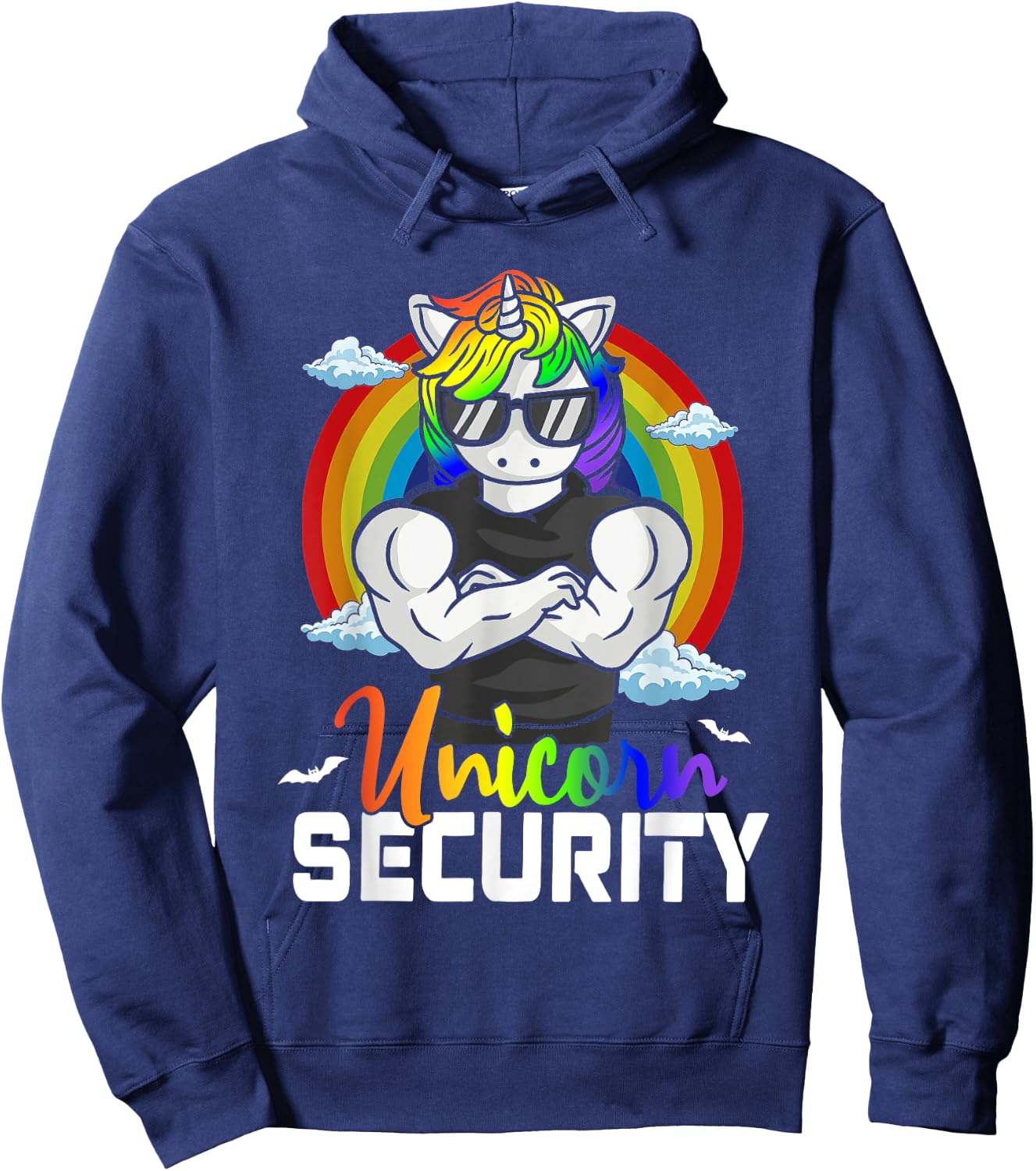 Halloween Costume Unicorn Security Matching Family Hoodie - Hoodie | Navy