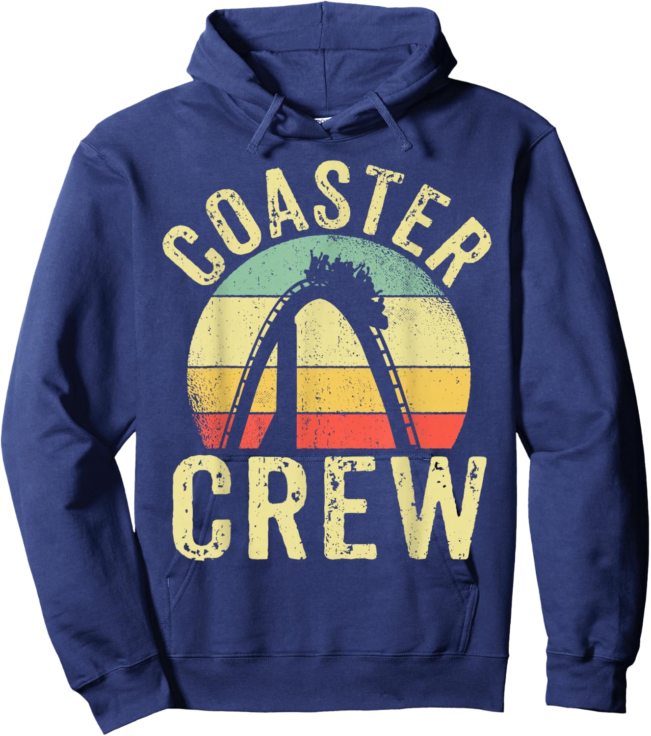 Vintage Rollercoaster Crew I Family Roller Coaster Hoodie - Hoodie | Navy
