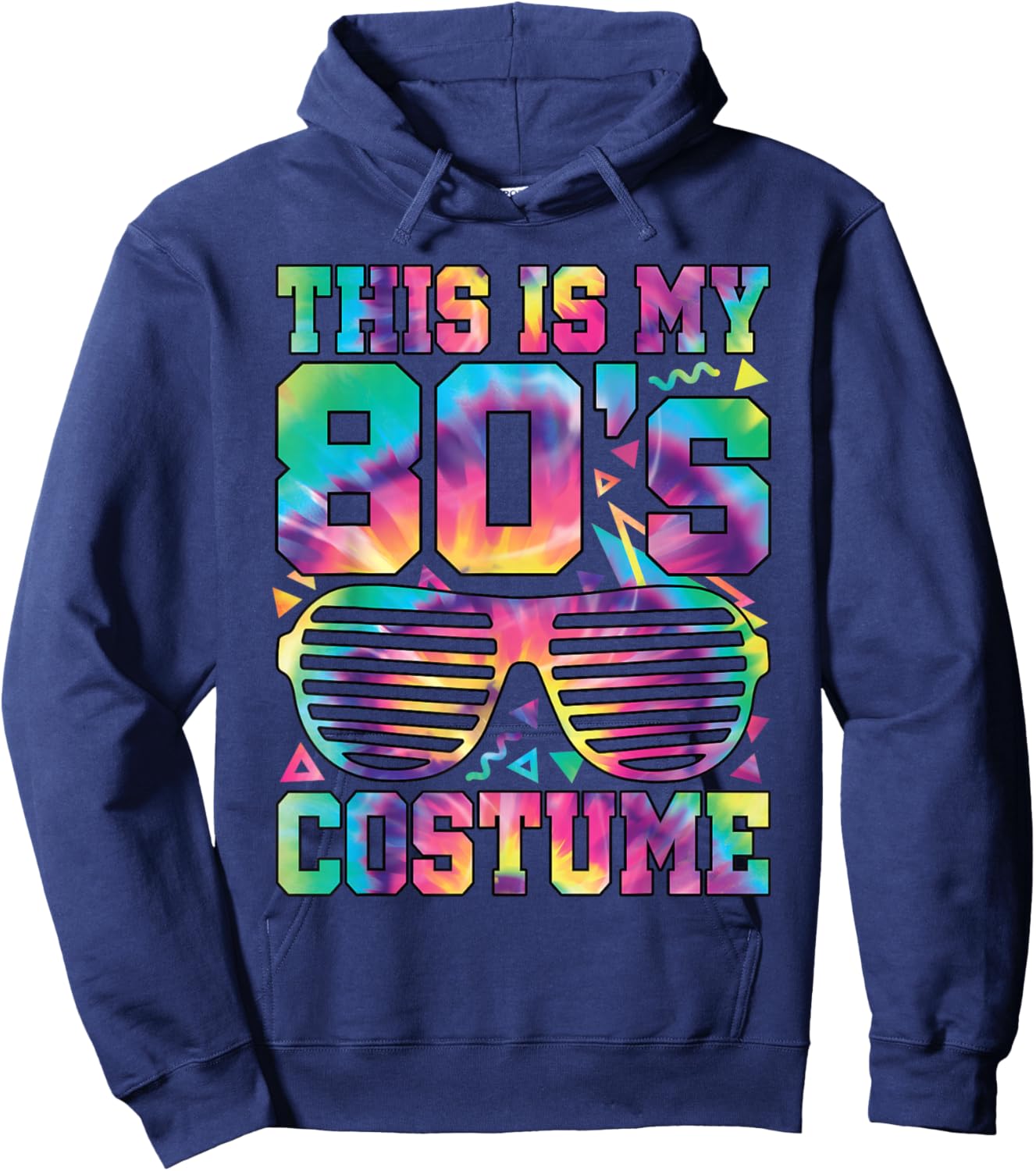 This Is My 80s Costume 1980s 80s Outfit Disco Party Retro Hoodie - Hoodie | Navy
