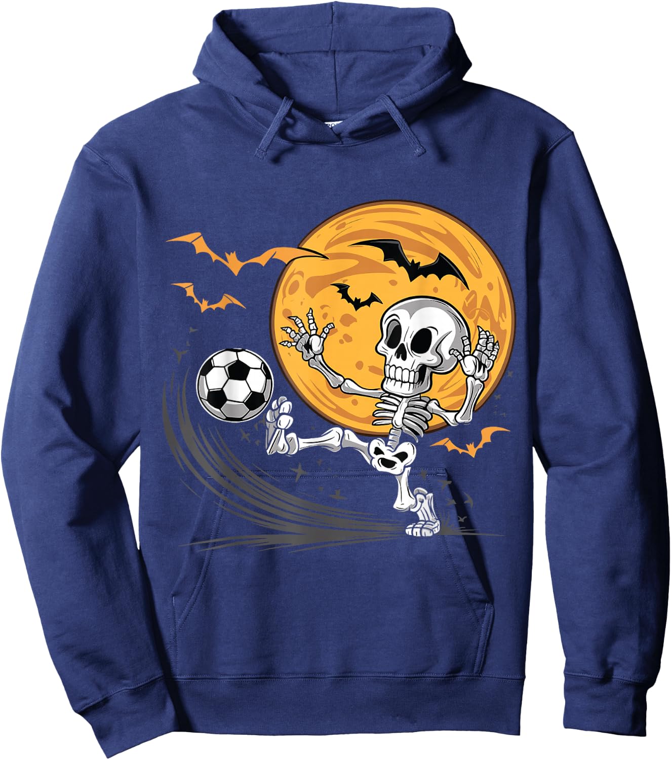 Soccer Skeleton Halloween Men Boys Soccer Player Halloween Hoodie - Hoodie | Navy