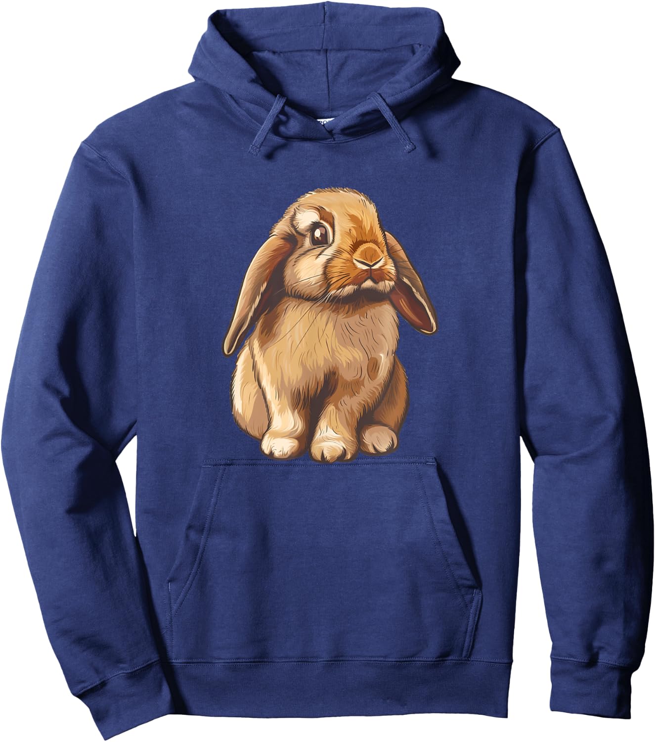 Art Illustration Mini Holland Lop Bunny Rabbit Lover Hoodie - Hoodie | Navy