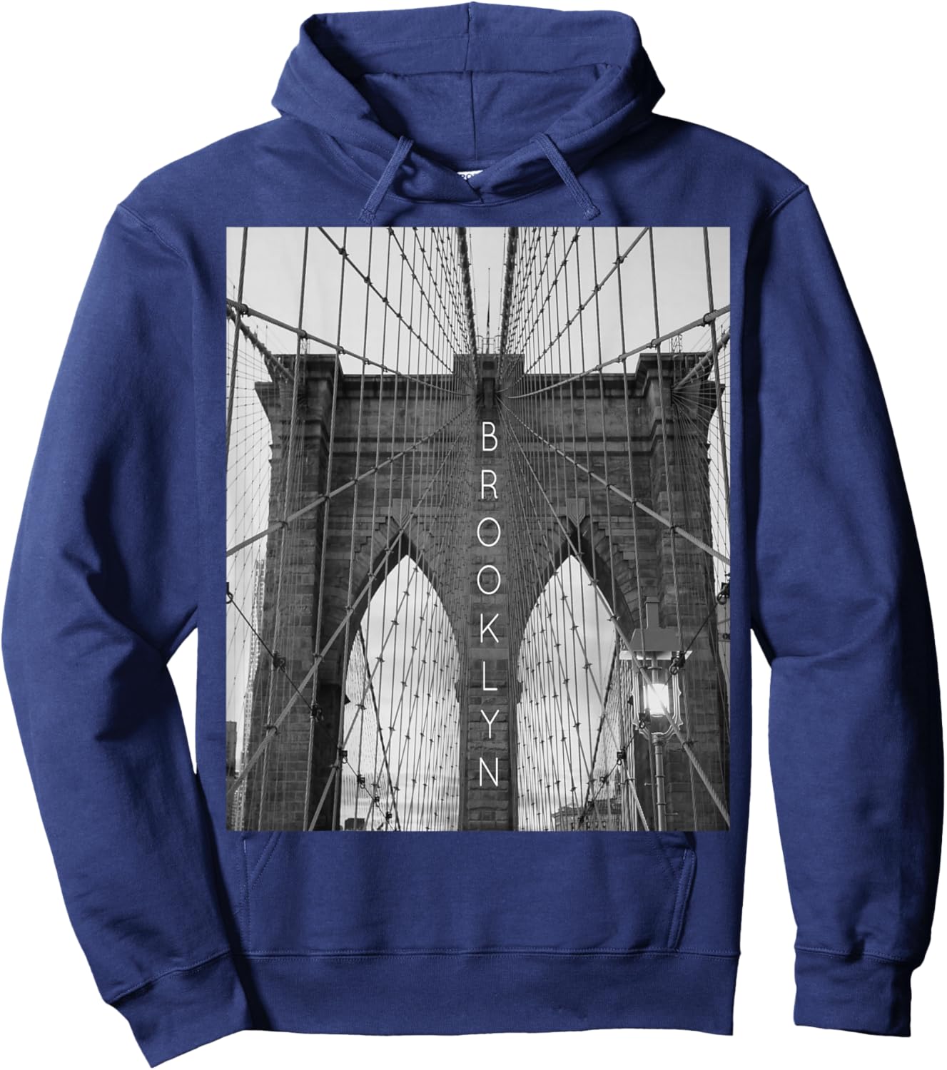 New York City Brooklyn Bridge Small Hoodie - Hoodie | Navy