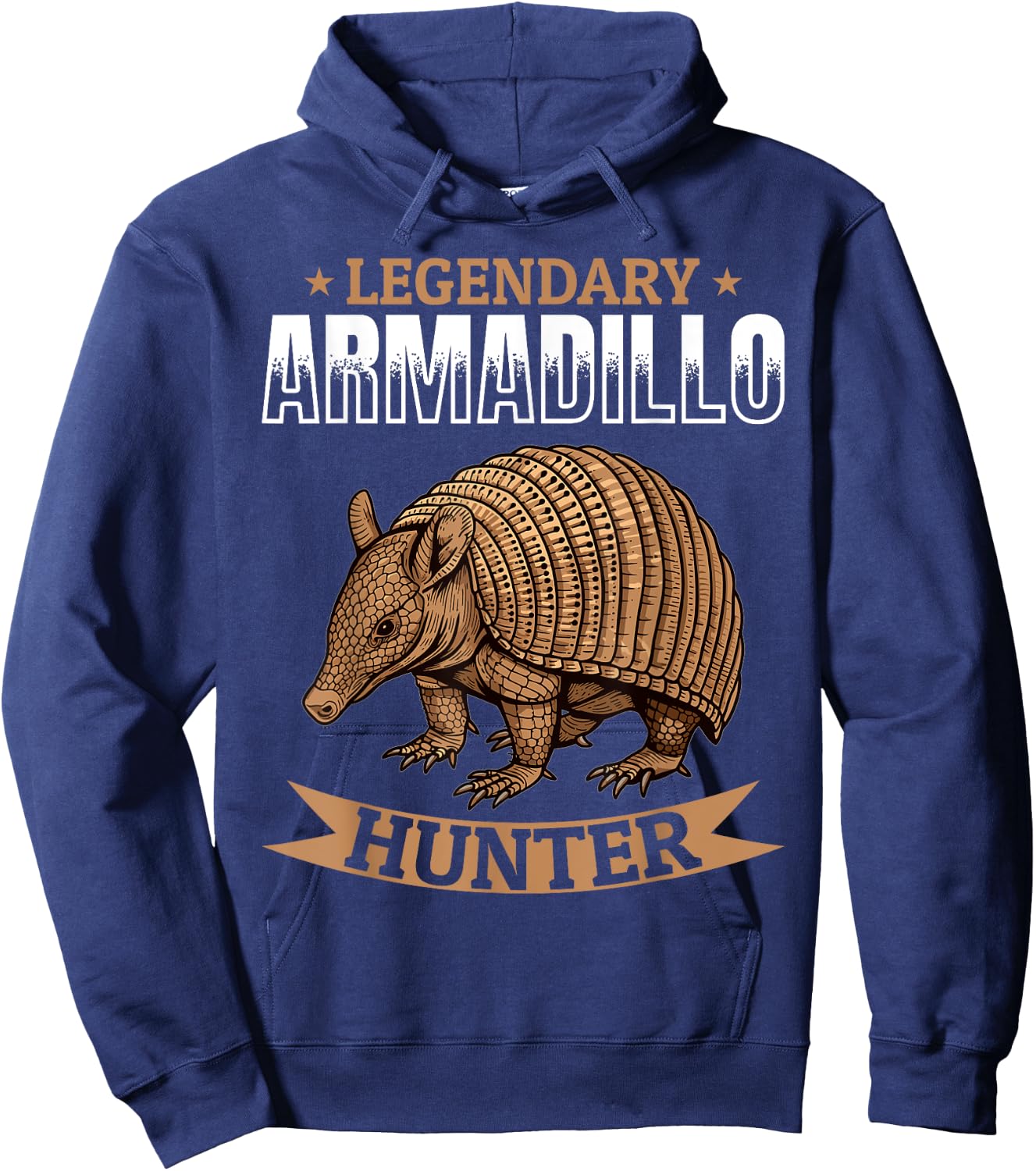Funny Armadillo Animal Legendary Armadillo Hunter Hoodie - Hoodie | Navy