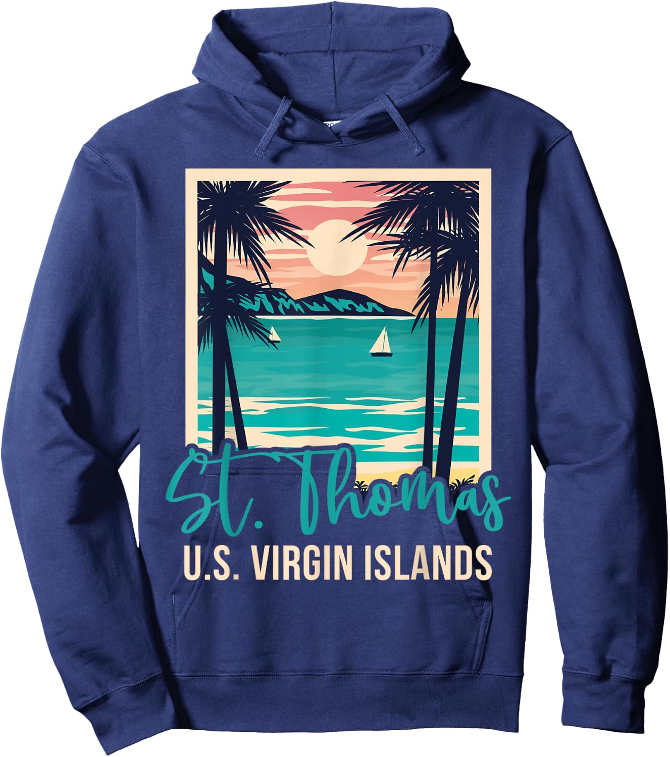 St. Thomas US Virgin Islands Vacation Souvenir Hoodie - Hoodie | Navy