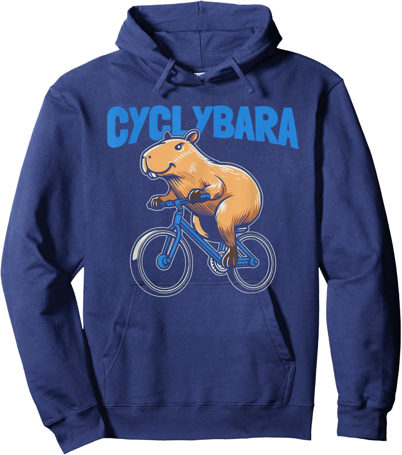 Capybara Cyclist Bicycle Bike Cycle - Cycling Cyclybara Hoodie - Hoodie | Navy