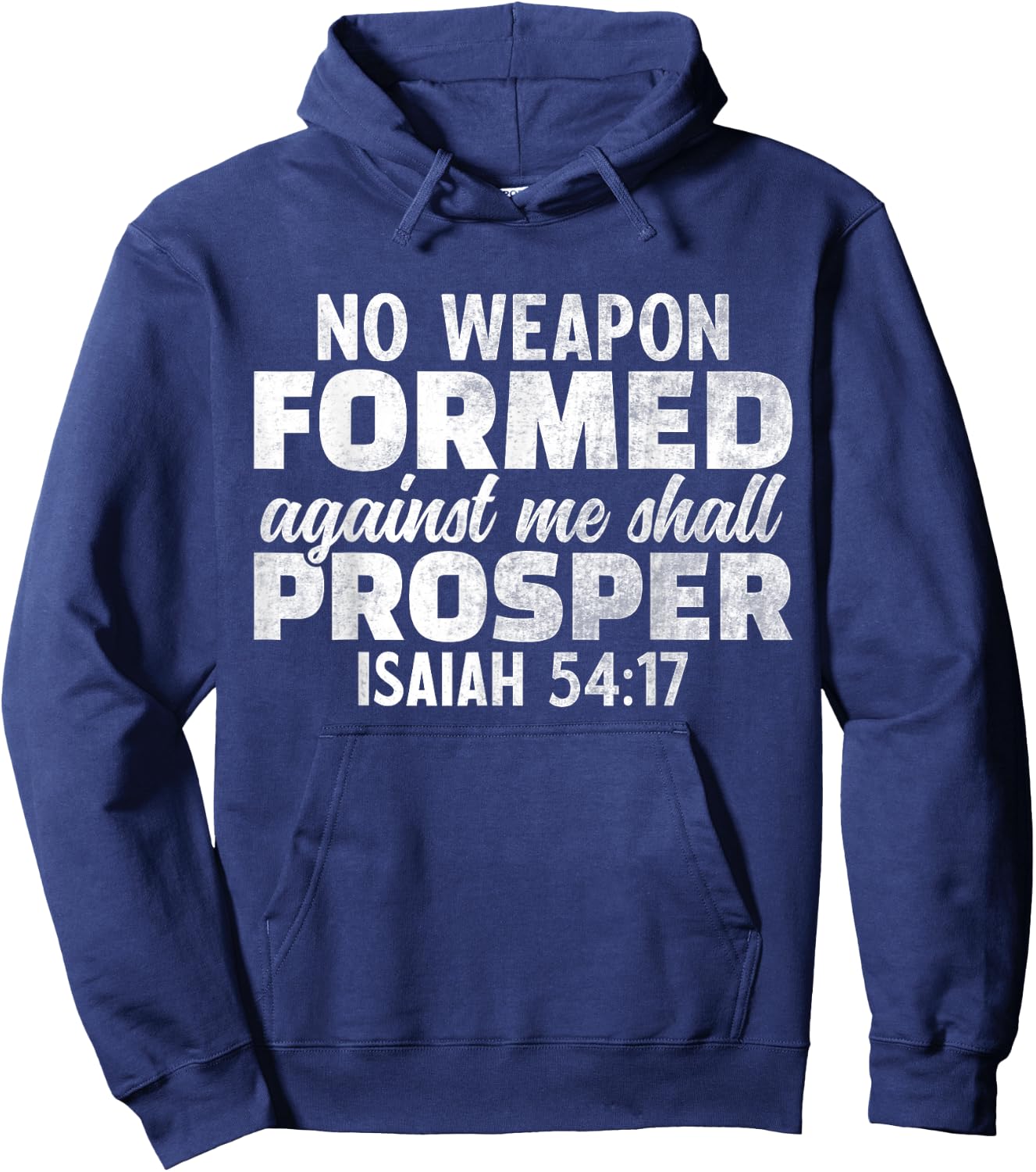 No Weapon Formed Against Me Shall Prosper Hoodie - Hoodie | Navy