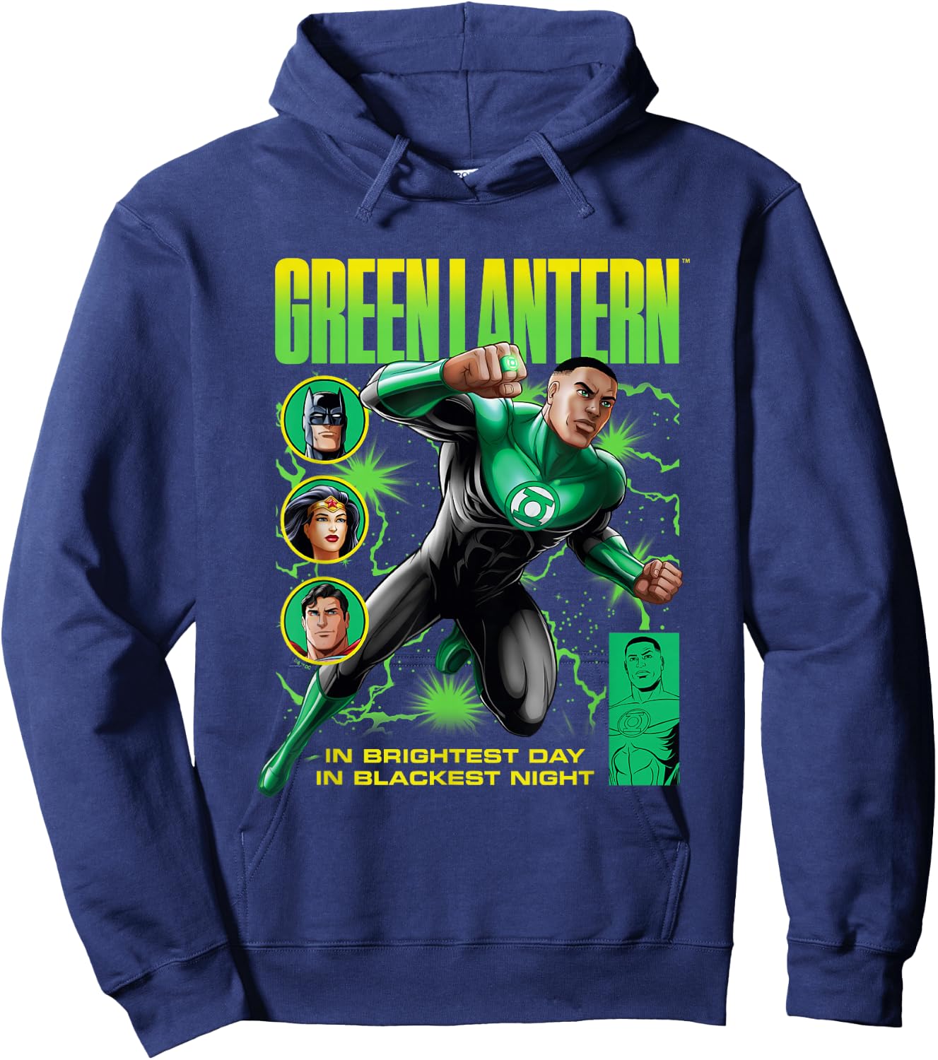 DC Comics Justice League Green Lantern John Stewart Comic Hoodie - Hoodie | Navy