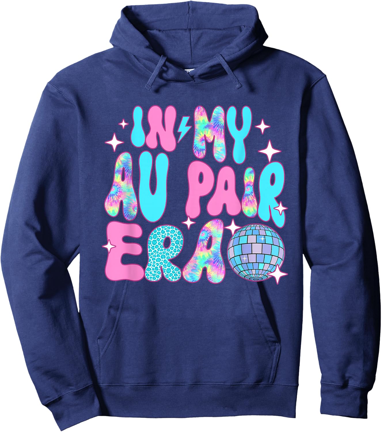Disco In My Au Pair Era Hoodie - Hoodie | Navy