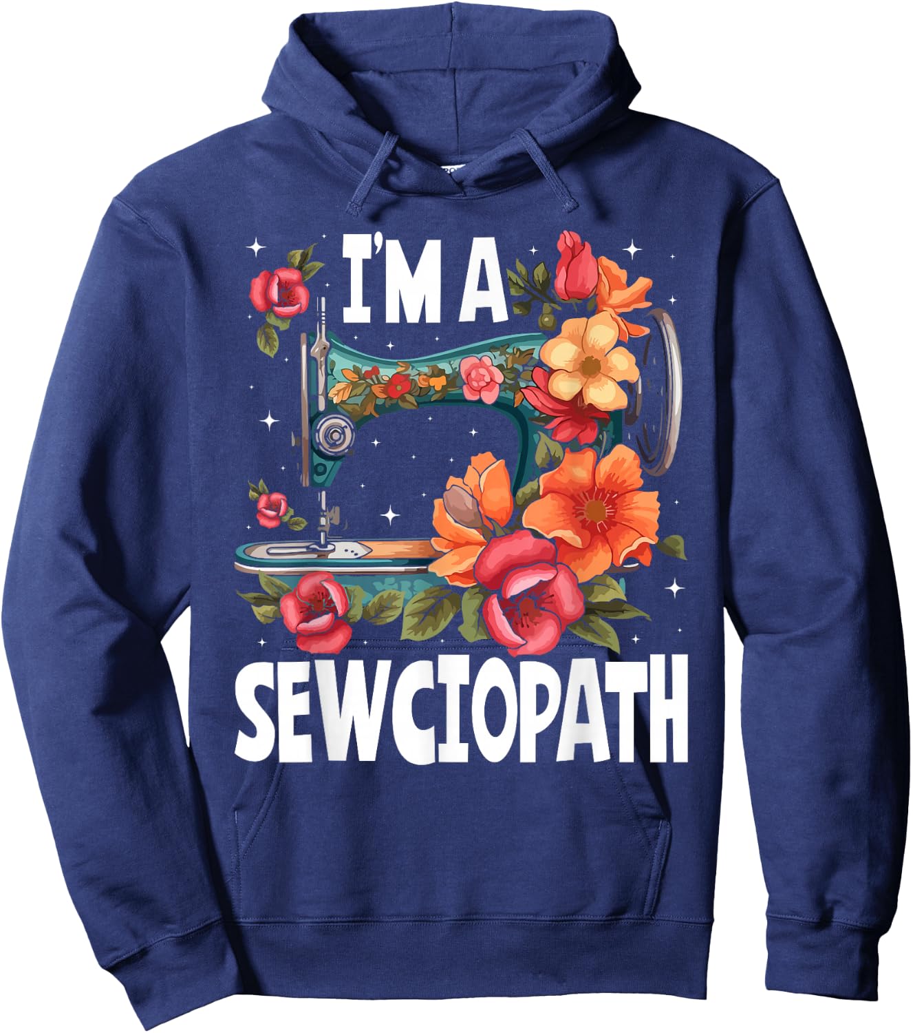 Cool Sewing Art Grandma Seamstress Tailor Quilting Hoodie - Hoodie | Navy