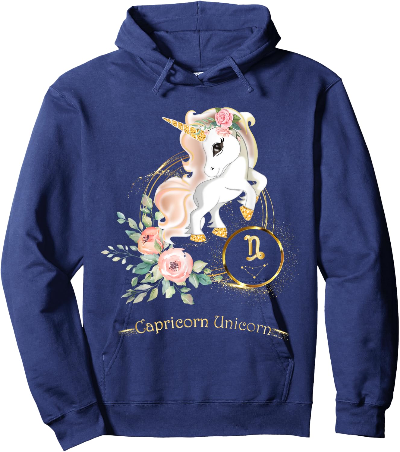 Capricorn Shirt Zodiac Unicorn Sign Astrology Kids Hoodie - Hoodie | Navy