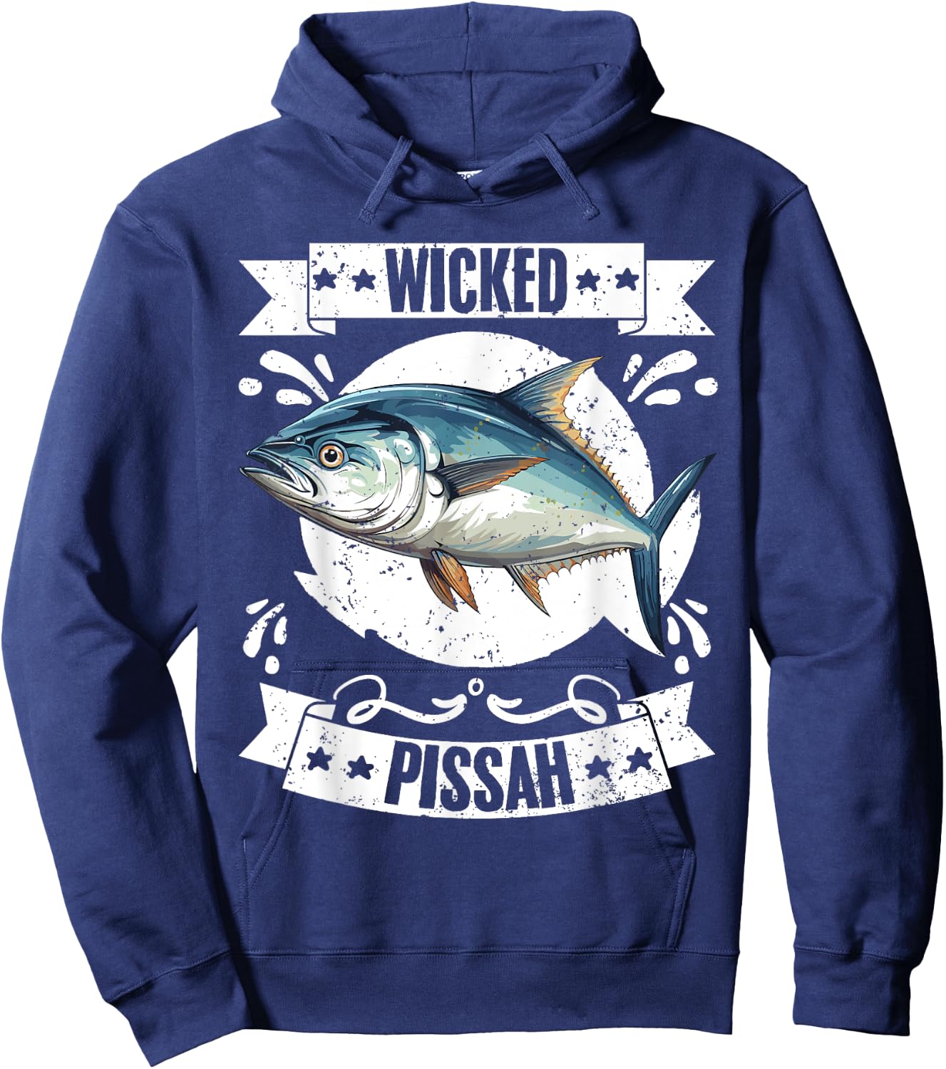 Wicked Pissah Funny Tuna Whisperer Tuna Fisherman Tuna Lover Hoodie - Hoodie | Navy