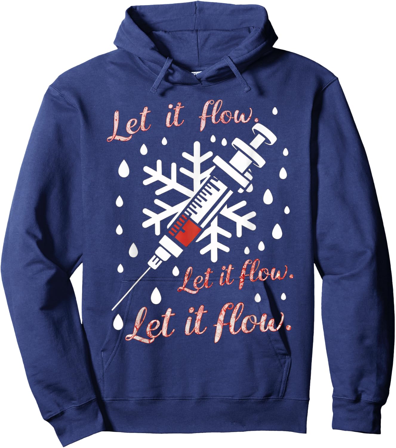 Phlebotomy Shirt Christmas Nurse Technician Medical Phleb Hoodie - Hoodie | Navy