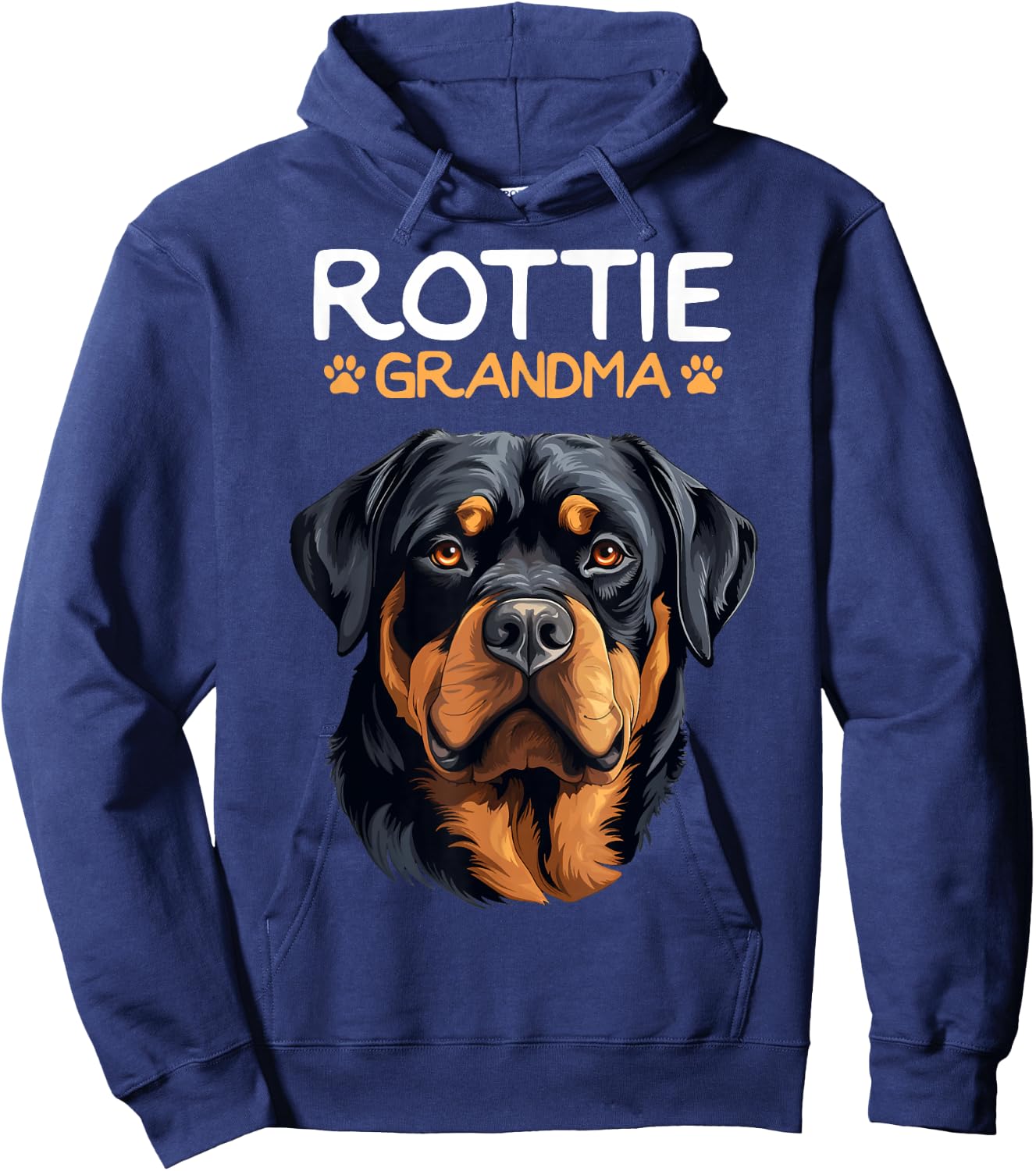 Rottweiler Mom Apparel & Gift Ideas Girls Women Rottie Grandma Rottweiler Dog Hoodie - Hoodie | Navy