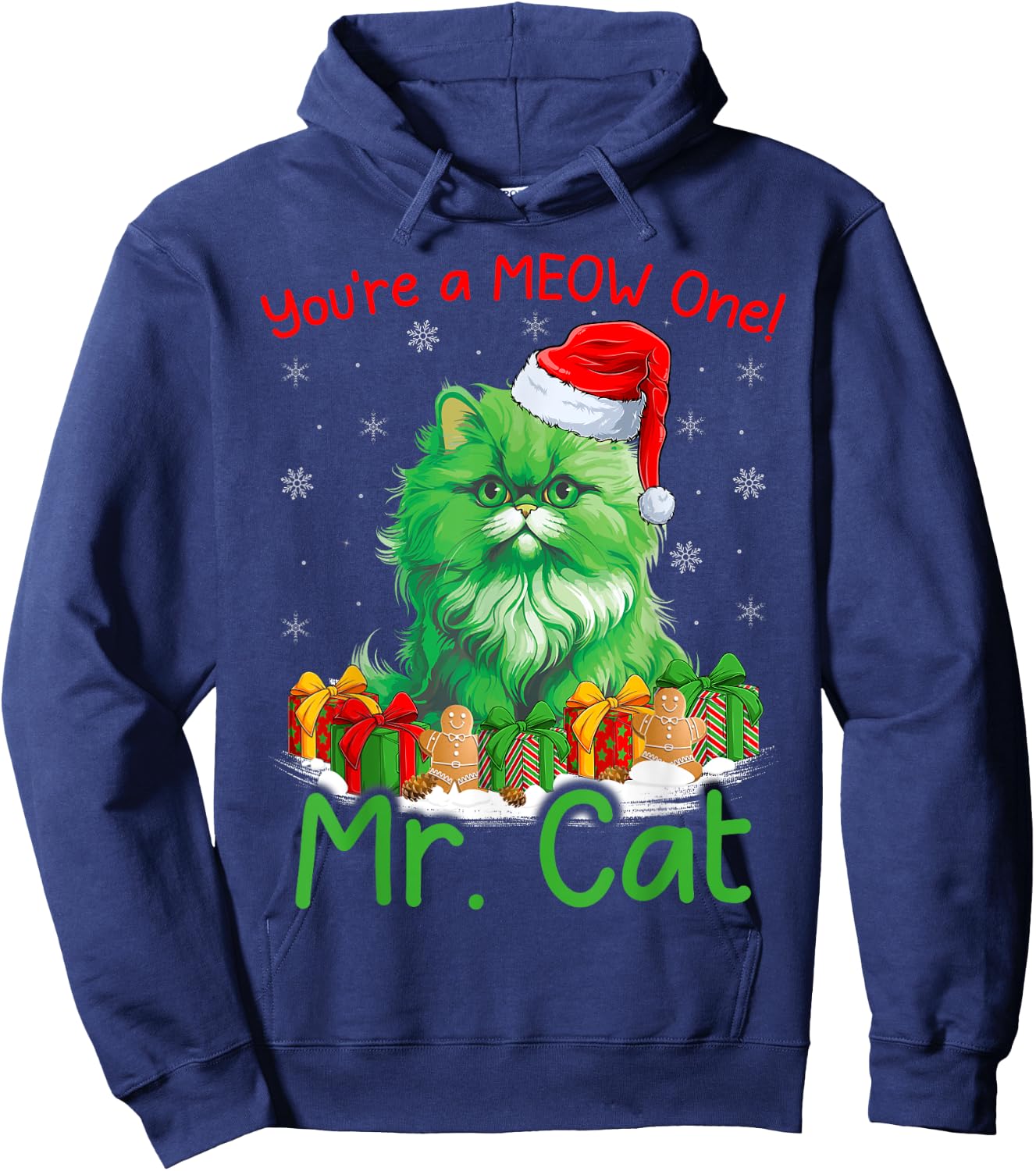 Cat Lover You're A Meow One Mr. Cat Christmas Men Women Kids Hoodie - Hoodie | Navy