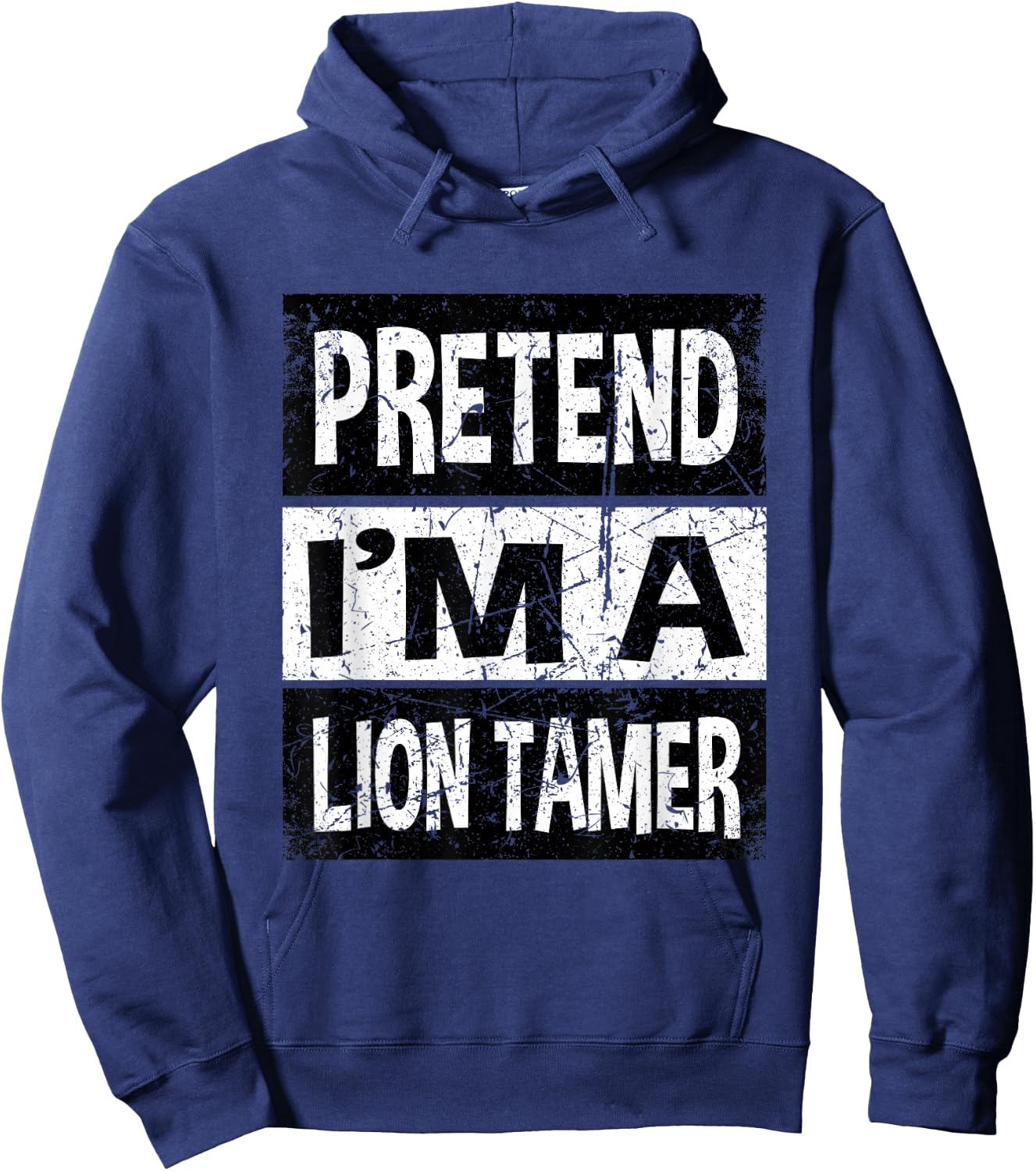 Retro Lion Tamer Costume Women Men for Kids Hat Whip Circus Hoodie - Hoodie | Navy