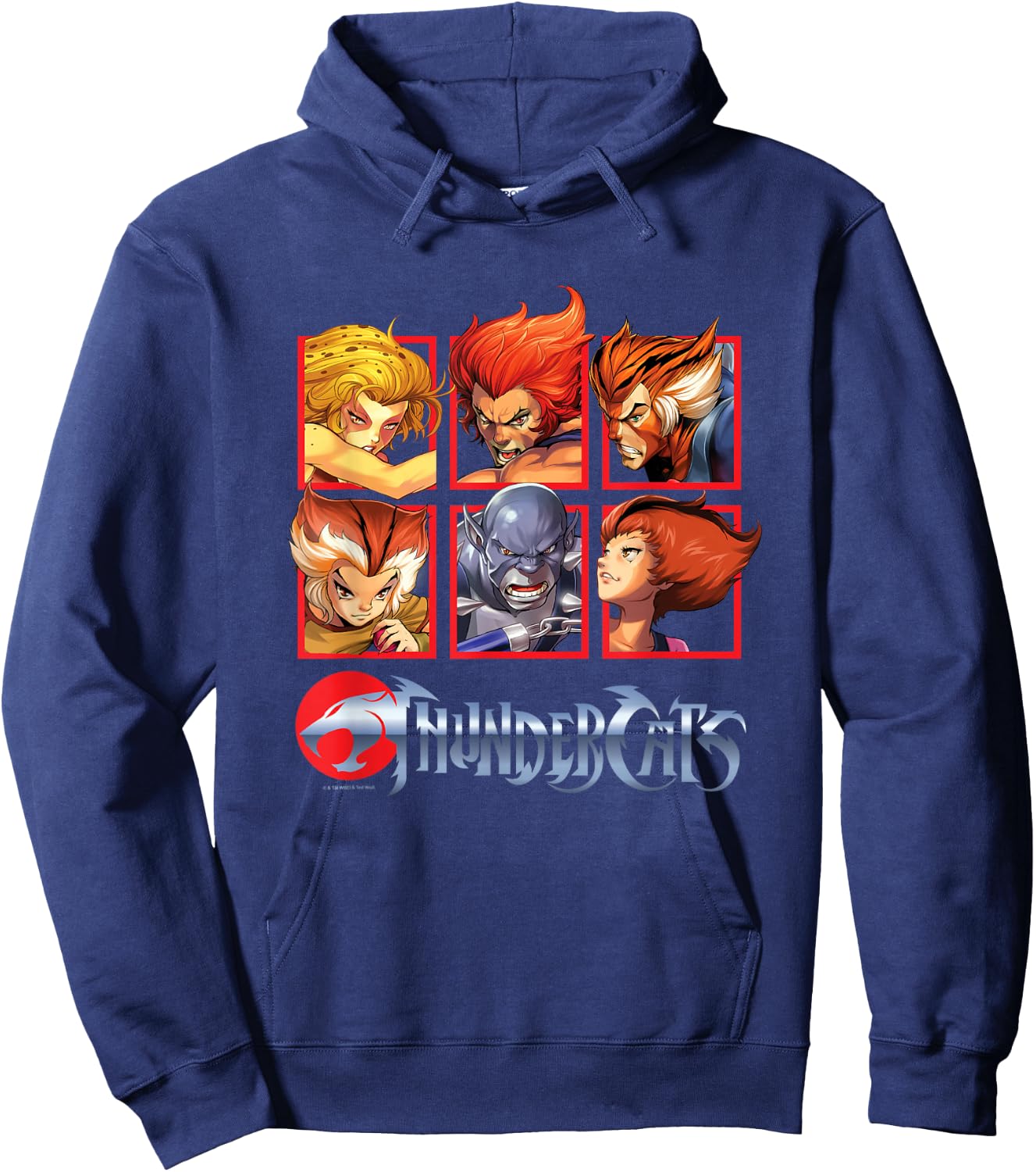 ThunderCats Bring The Thunder Iconic Characters Chest Panels Hoodie - Hoodie | Navy