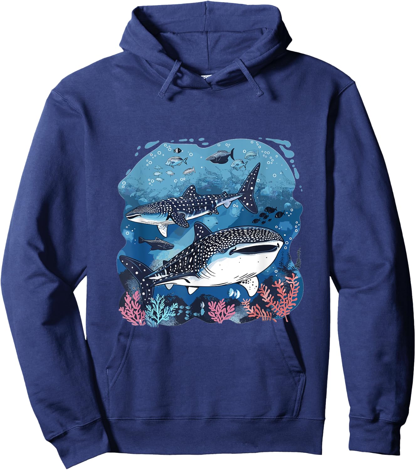 Whale Shark Sea Animal Graphic Hoodie - Hoodie | Navy