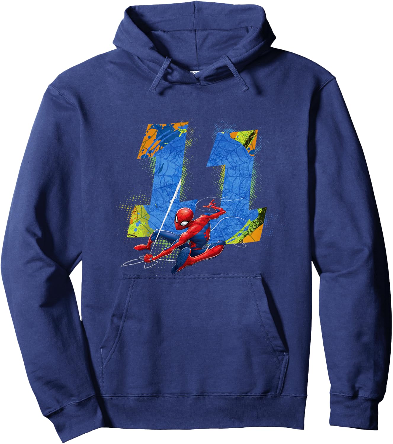 Marvel Super Heroes Spider-Man 11 Year Old Eleventh Birthday Hoodie - Hoodie | Navy