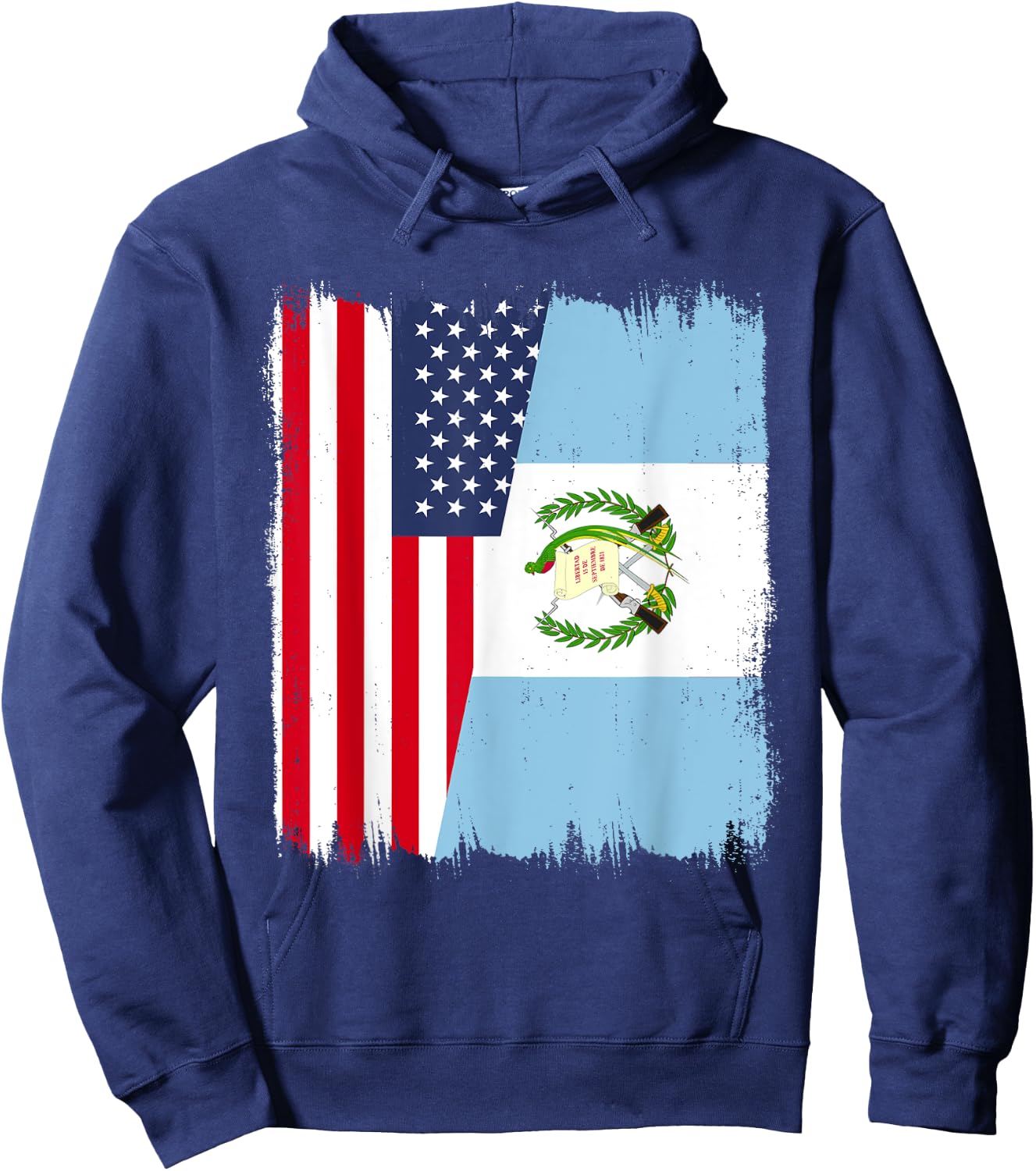 America Guatemala Flag American Guatemalan Roots Pride Hoodie - Hoodie | Navy
