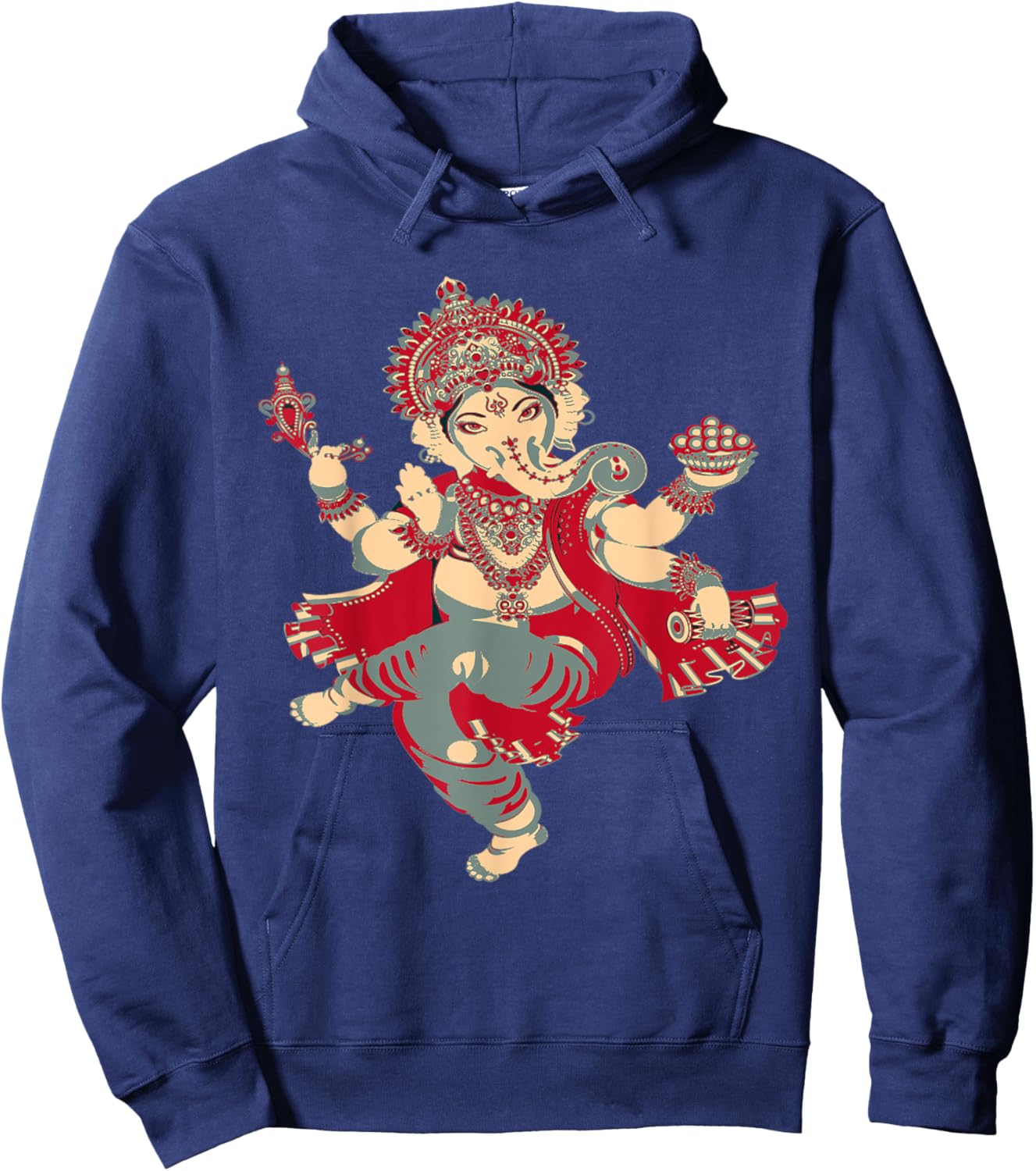 Yoga Shirts Spiritual Hindu God Ganesha Meditation Hoodie - Hoodie | Navy