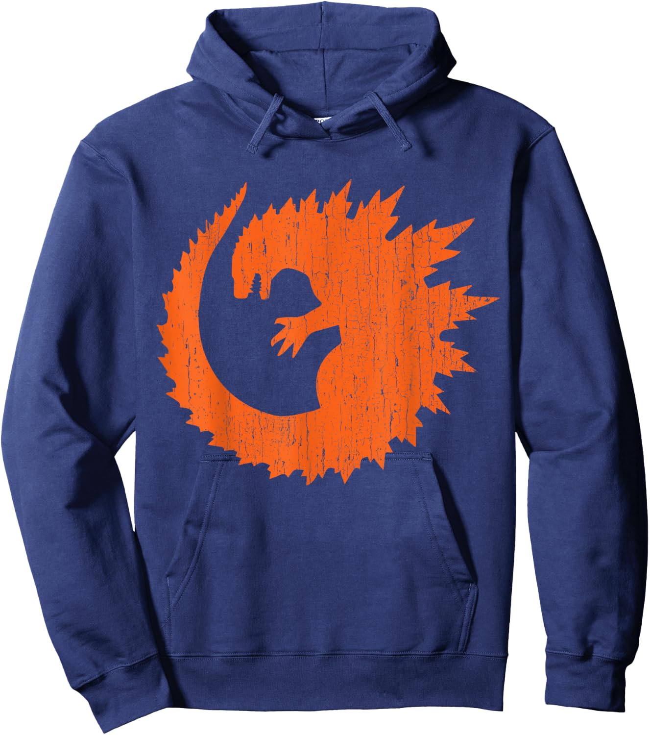 Halloween Prehistoric Kaiju Sea Monster Pumpkin JackOLantern Hoodie - Hoodie | Navy