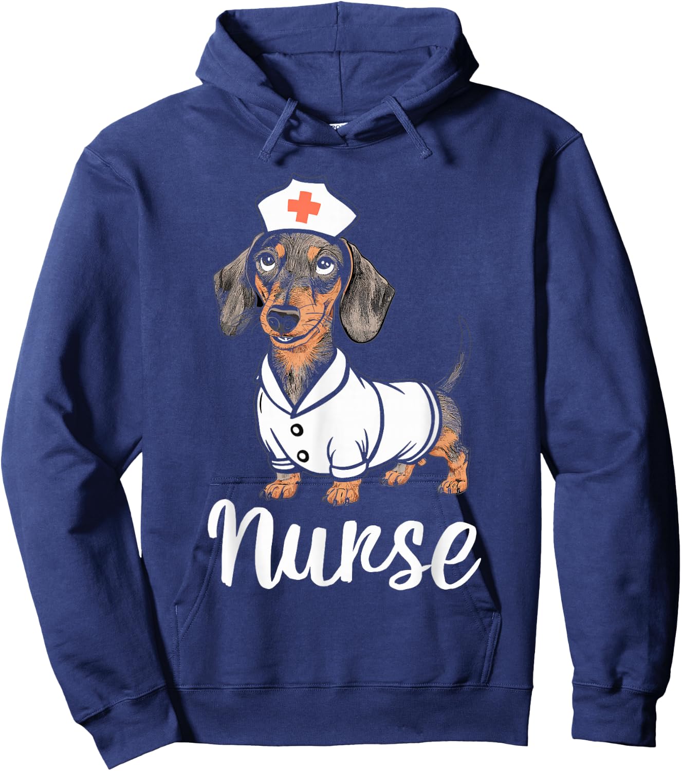 Nurse Dachshunds In Costumes Adorable Nurse Hoodie - Hoodie | Navy
