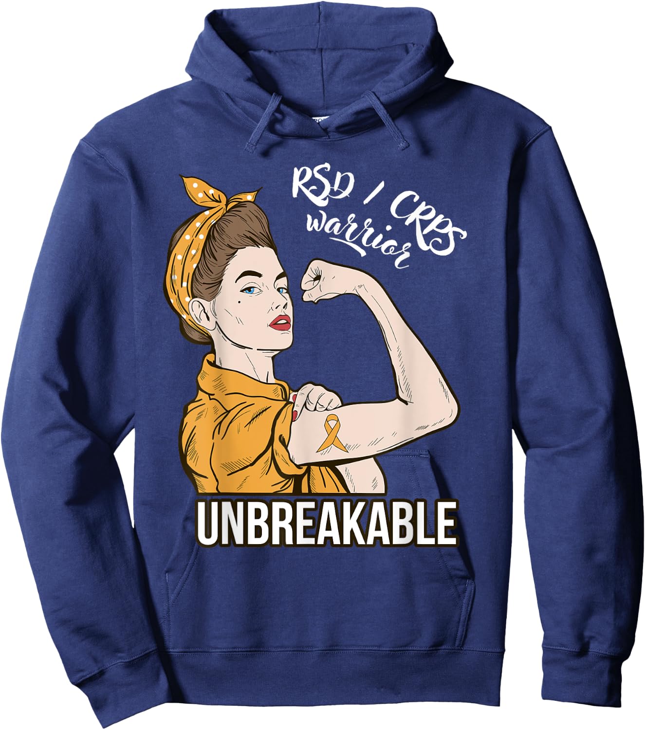 RSD CRPS Awareness CRPS Warrior Unbreakable Gift Hoodie - Hoodie | Navy