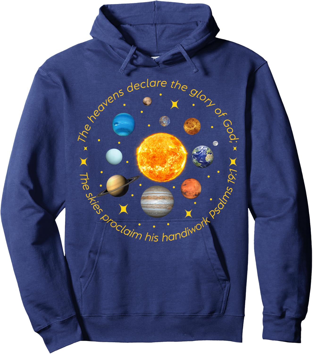 Retro Psalm Classical Conversations Cycle Outer Space Hoodie - Hoodie | Navy