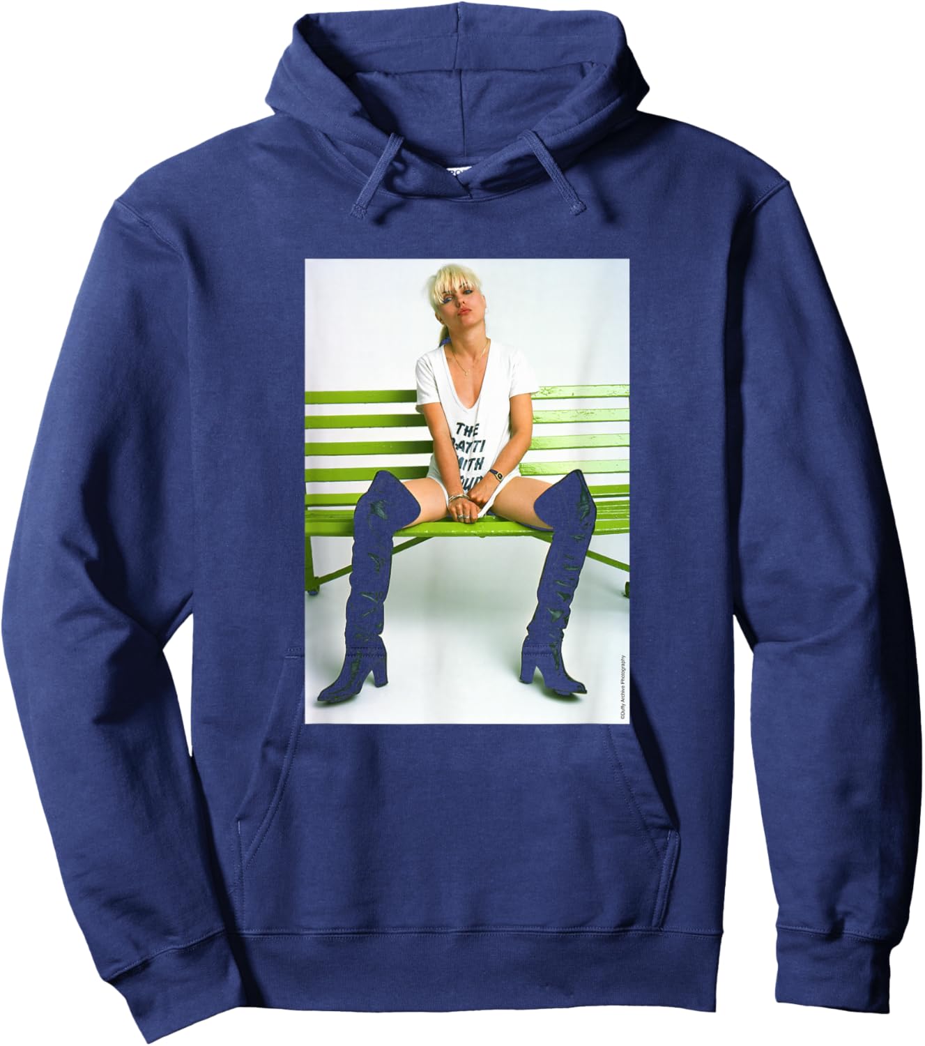 Duffy Archive Photography Blondie Singer Debbie Harry Photo Hoodie - Hoodie | Navy