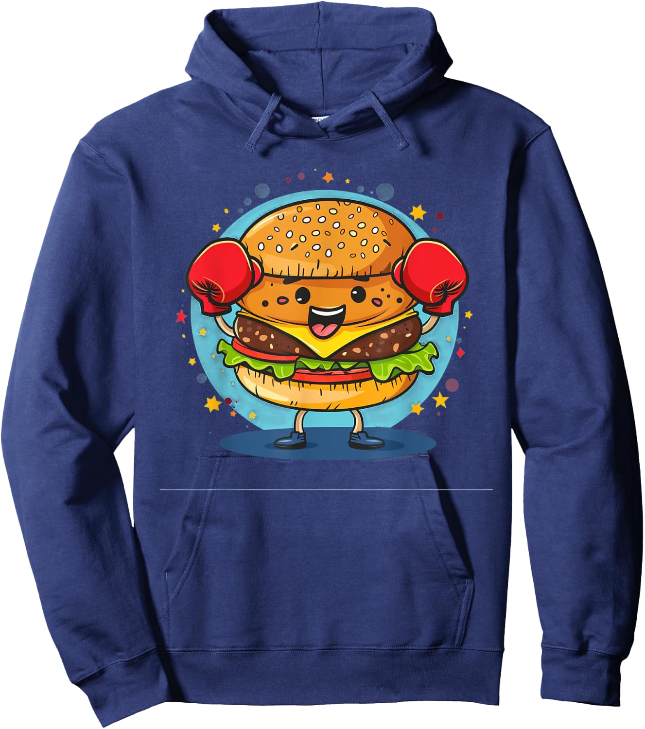 Smash Burger Costume with funny boxing Gloves Costume Hoodie - Hoodie | Navy