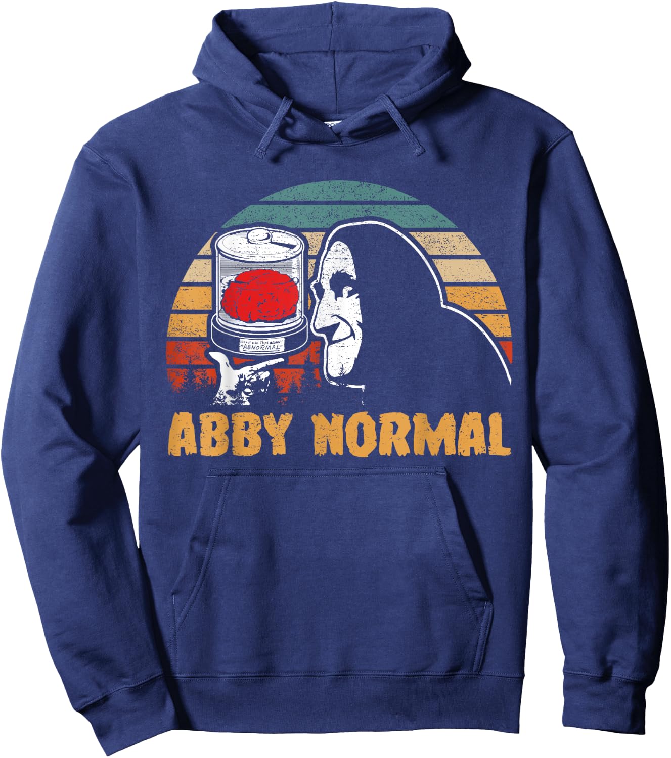 Classic Art Funny Monster Horror Halloween Love Abby Normal Hoodie - Hoodie | Navy