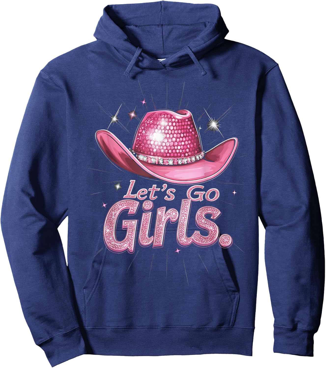 The Rodeo Cowgirl Fan Co. Western Cowgirl Rodeo Disco Retro Bachelorette Party Hoodie - Hoodie | Navy