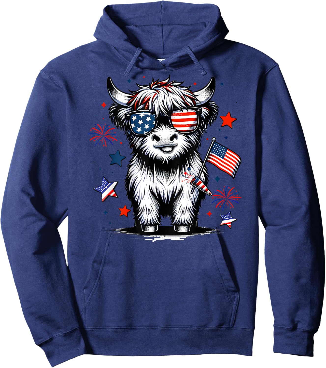 4th July Heifer Hoodie - Hoodie | Navy